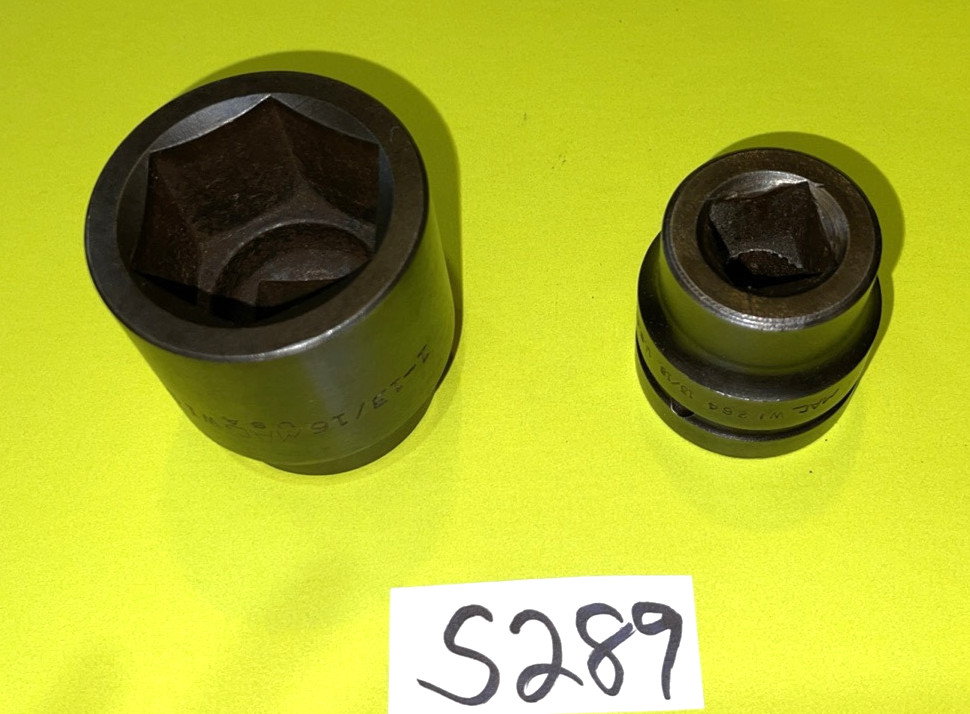 MAC TOOLS 2 PIECE 1 INCH DRIVE BUDD WHEEL IMPACT SOCKETS 13/16, 1-13/16