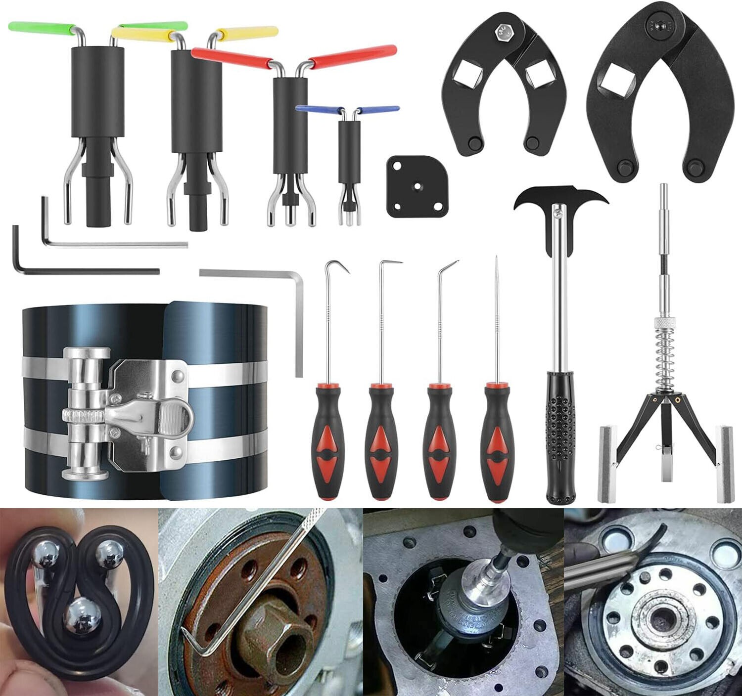 Hydraulic Cylinder Repair Tools Rod/Gland Wrench Seal Installer For Skid Steers