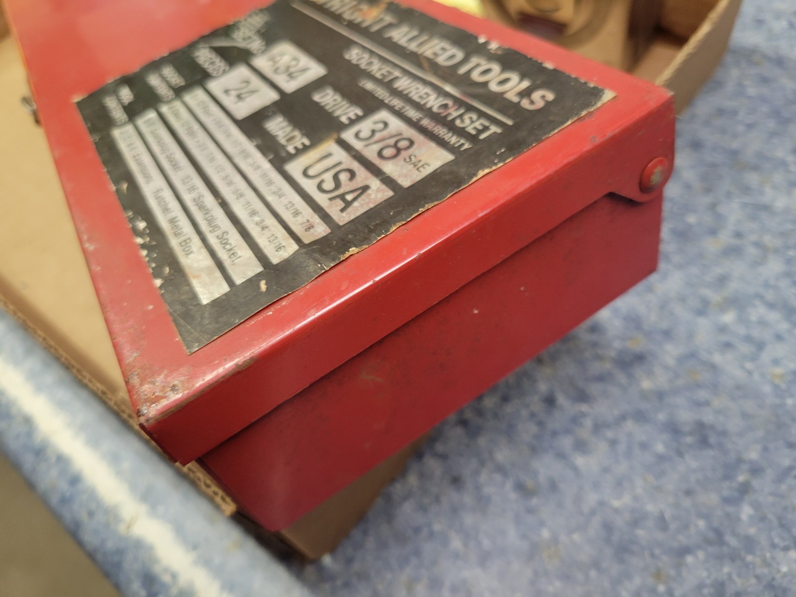 Wright Tool Red Tool Box For 3/8″ Socket Set (Box only No Tools)