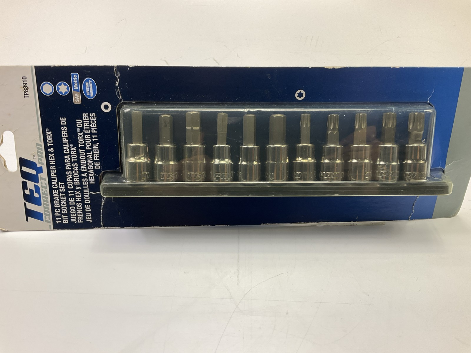 Teq Correct Pro TP88910 3/8″ Brake Caliper Torx Hex Driver Set 11pc Metric & SAE