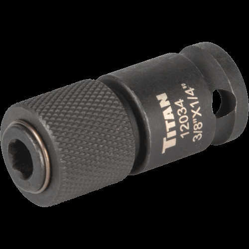 Titan Tools 12034 3/8″ Sq. Dr. to 1/4″ Hex Dr. Quick Change Impact Adapter