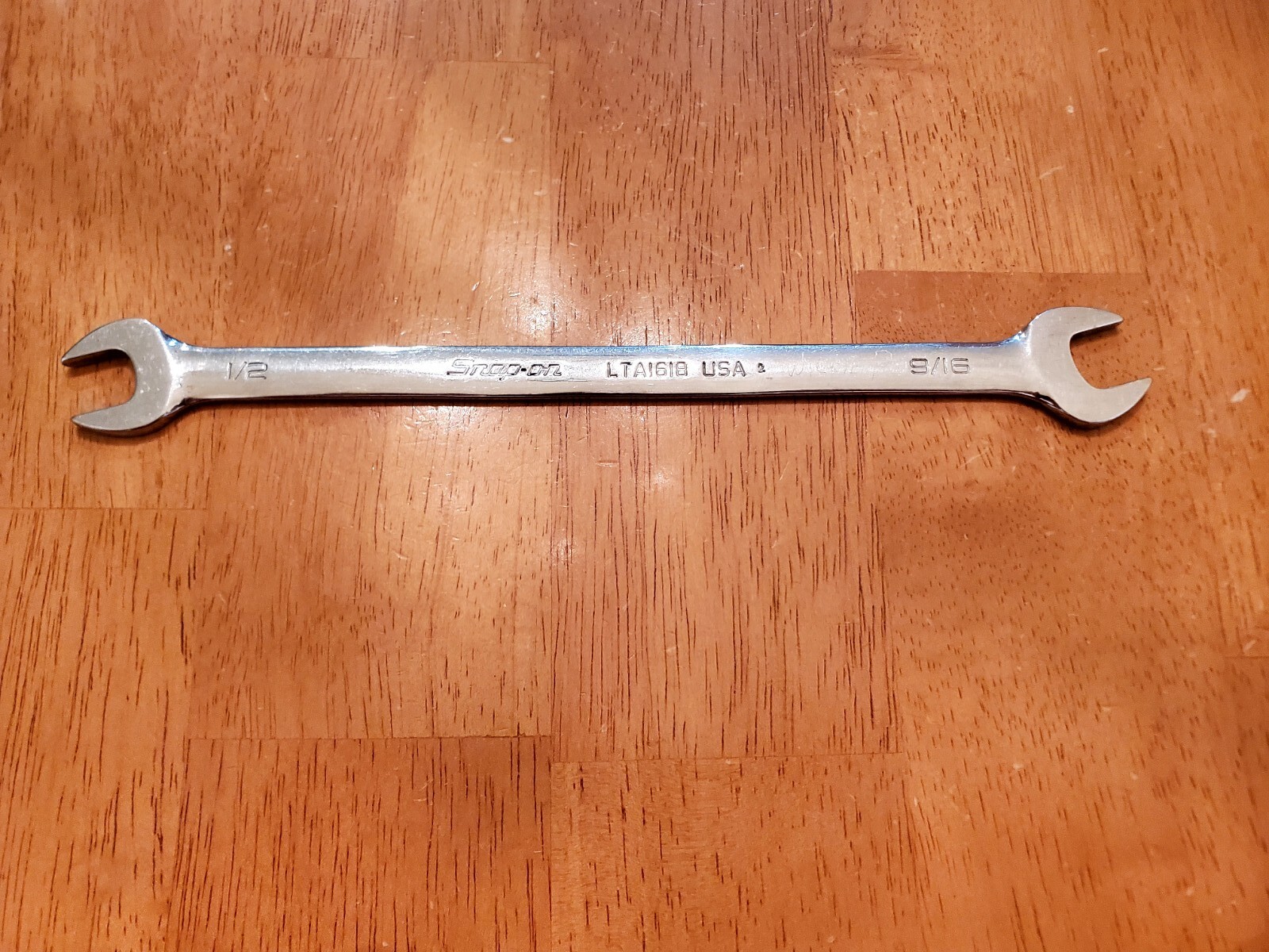 Snap On 1/2-9/16 Low Torque Slime Line Open End Wrench LTA1618