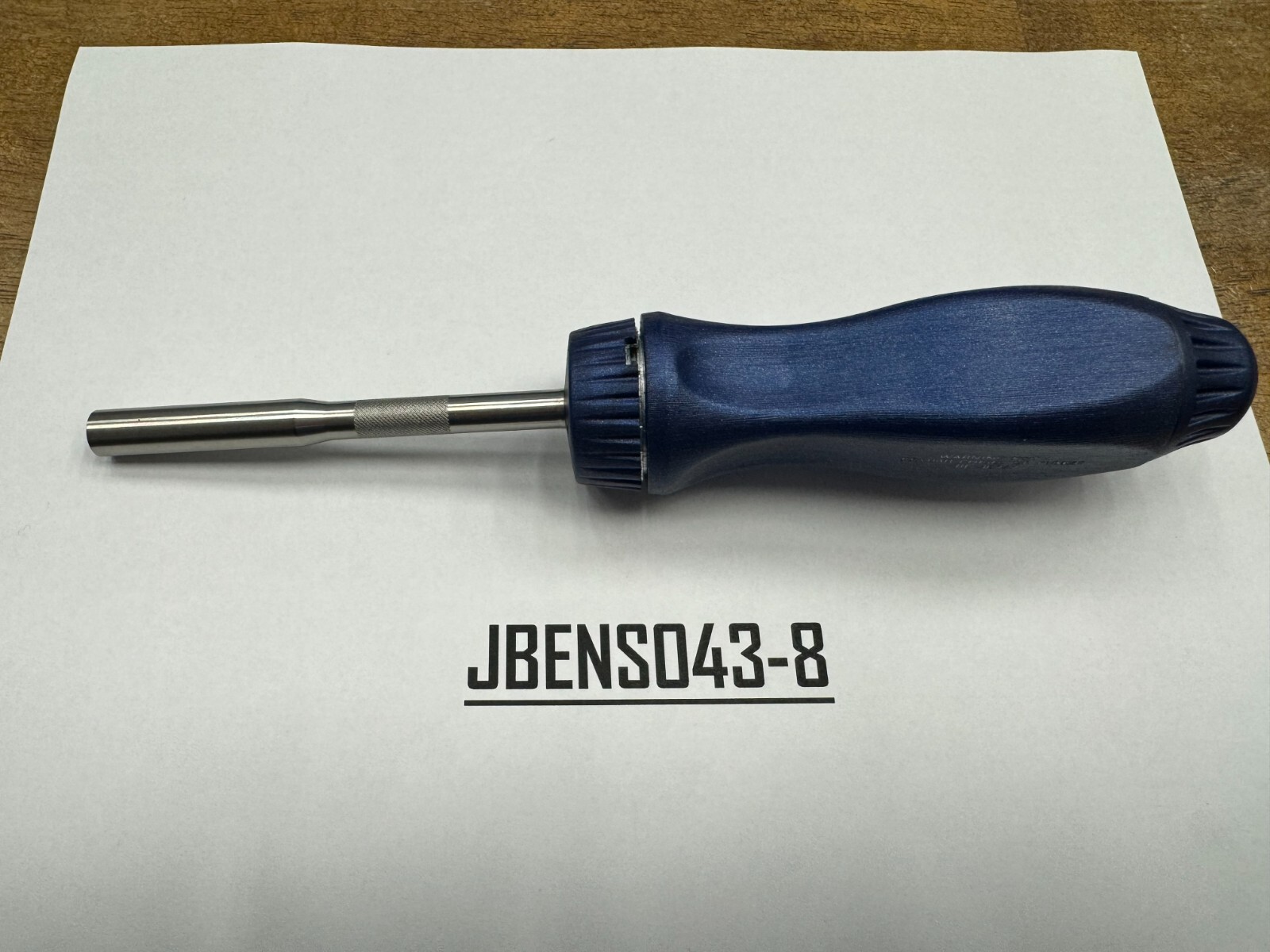 Snap-on Tools NEW POWER BLUE Hard Grip Ratcheting Screwdriver w/o Bits SSDMR4BMB
