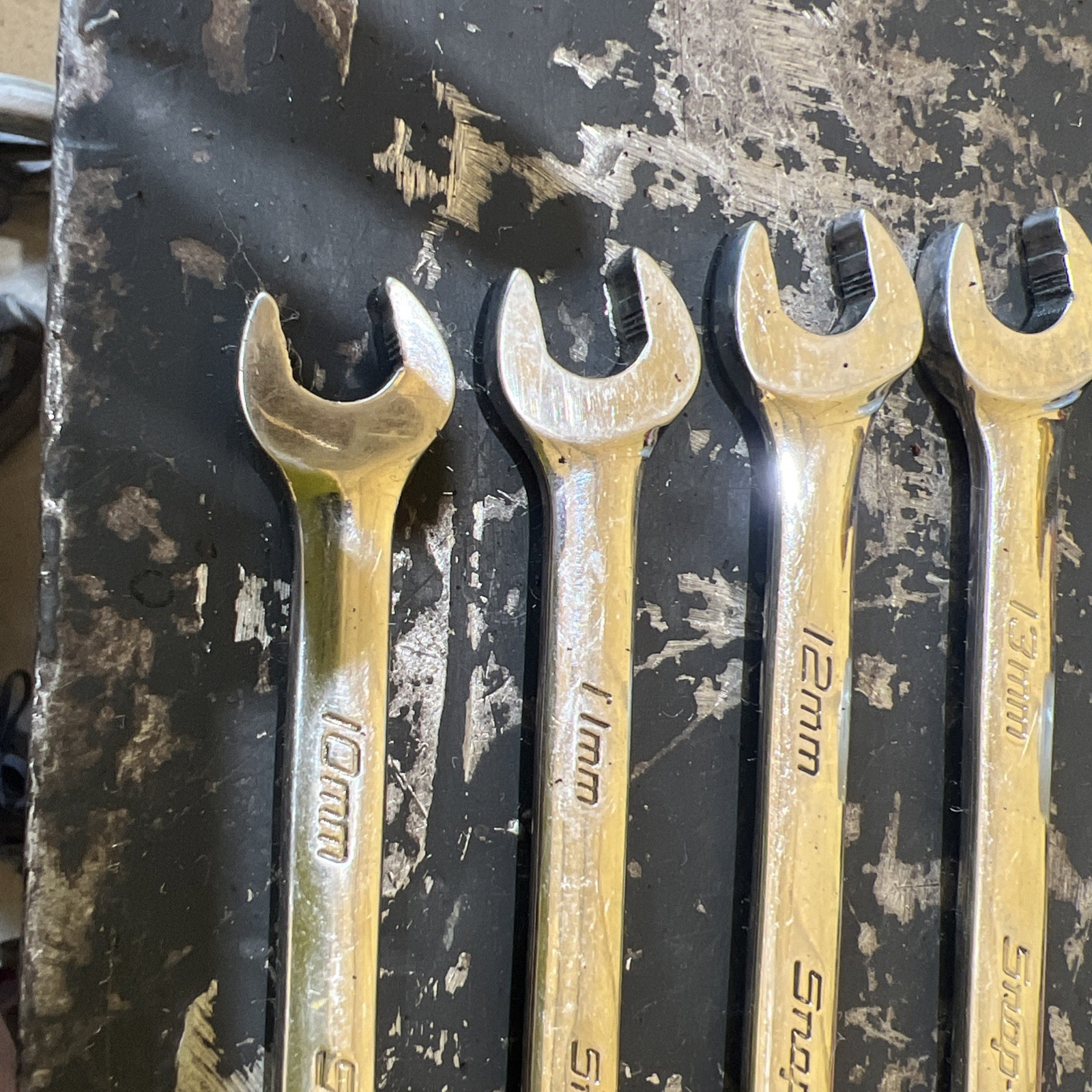 Snap-on 10pc 12pt Metric Flank Drive Plus Combination Wrench Set SOEXM710