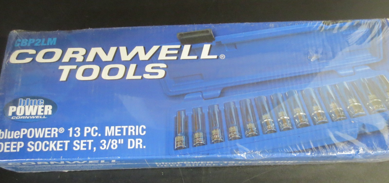 Cornwell Tools CBP2LM 13 Piece Metric Chrome Deep Socket Set 3/8″ Drive