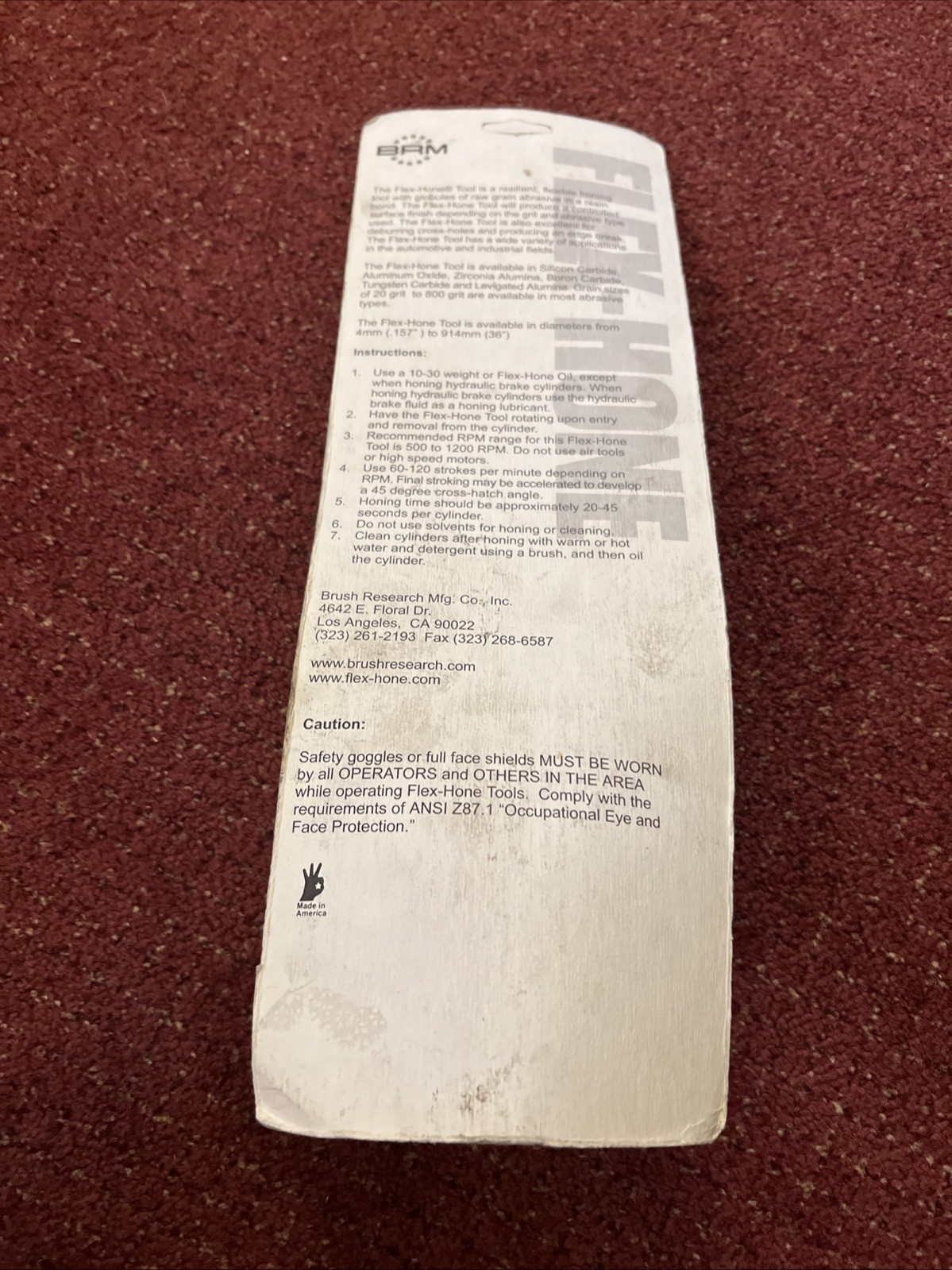 BRM GB41818 FLEX-HONE 40/8″ (105mm) Cylinder Hone w/ 180 Grit Snap On 🔥