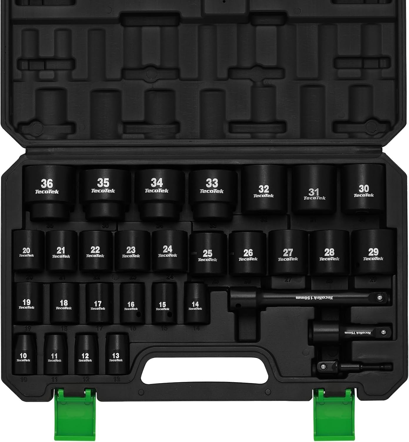 30 Pieces 1/2-Inch Drive Shallow Metric Impact Socket Set, Cr-Mo, 10mm to 36m…
