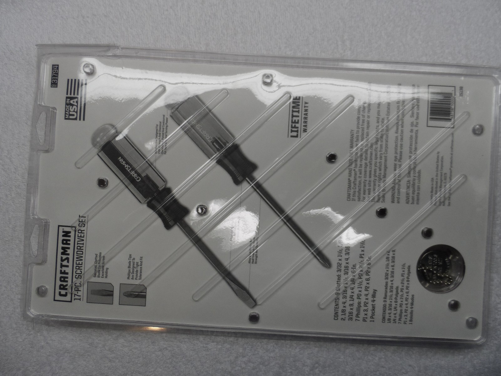 Craftsman Phillips Slotted Screwdriver Set, NOS USA (17 pcs) – Part # 31794