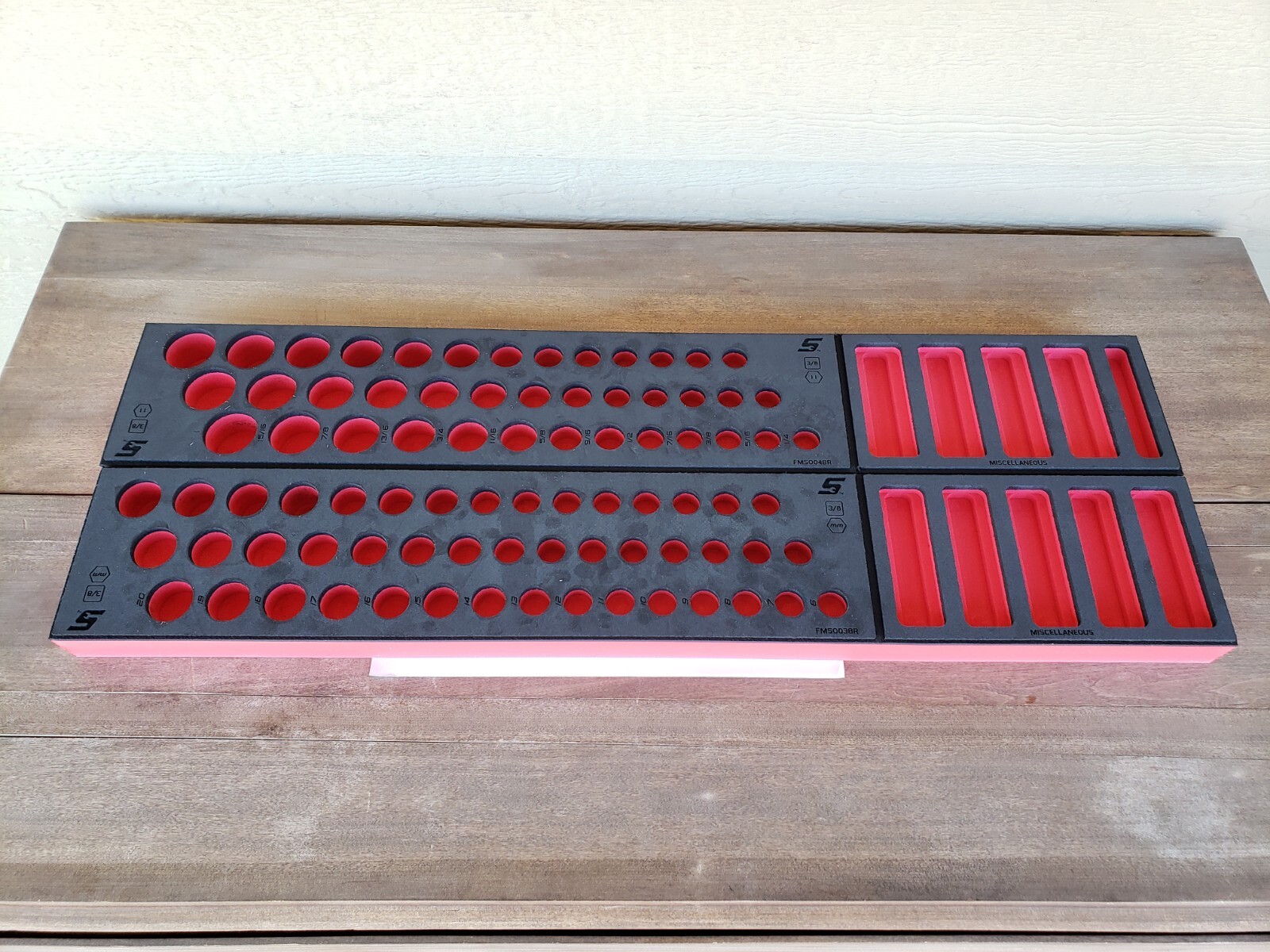 Snap-on Tools 2pc FOAM ORGANIZER TRAY for 3/8″ Drive METRIC SAE Sockets Sets