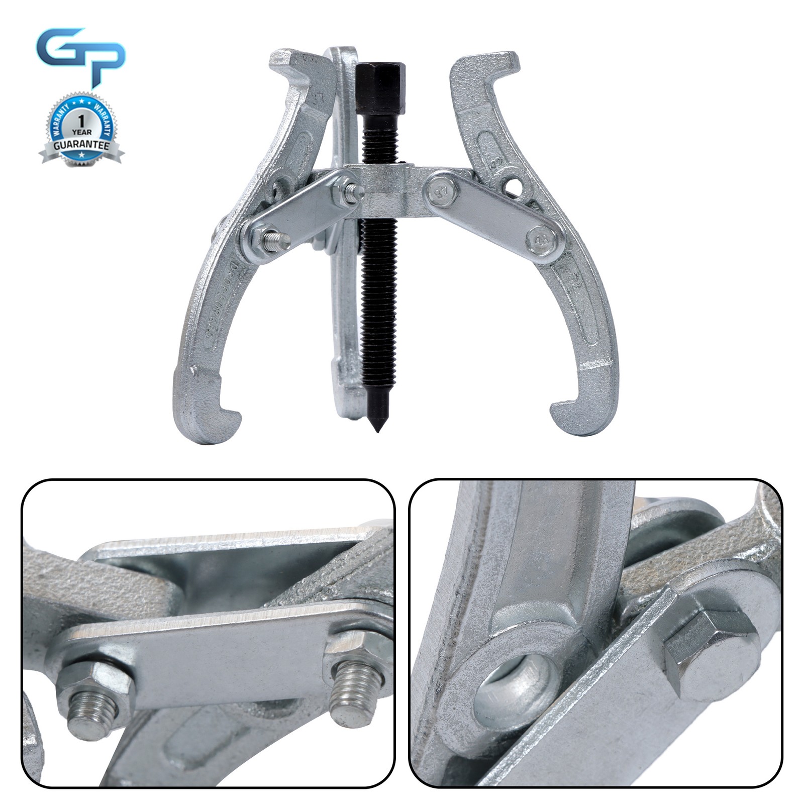 3 Pcs 3″4″6″ Three Jaw Gear Puller Set Bearing Puller Auto Mechanic Gear Pulley