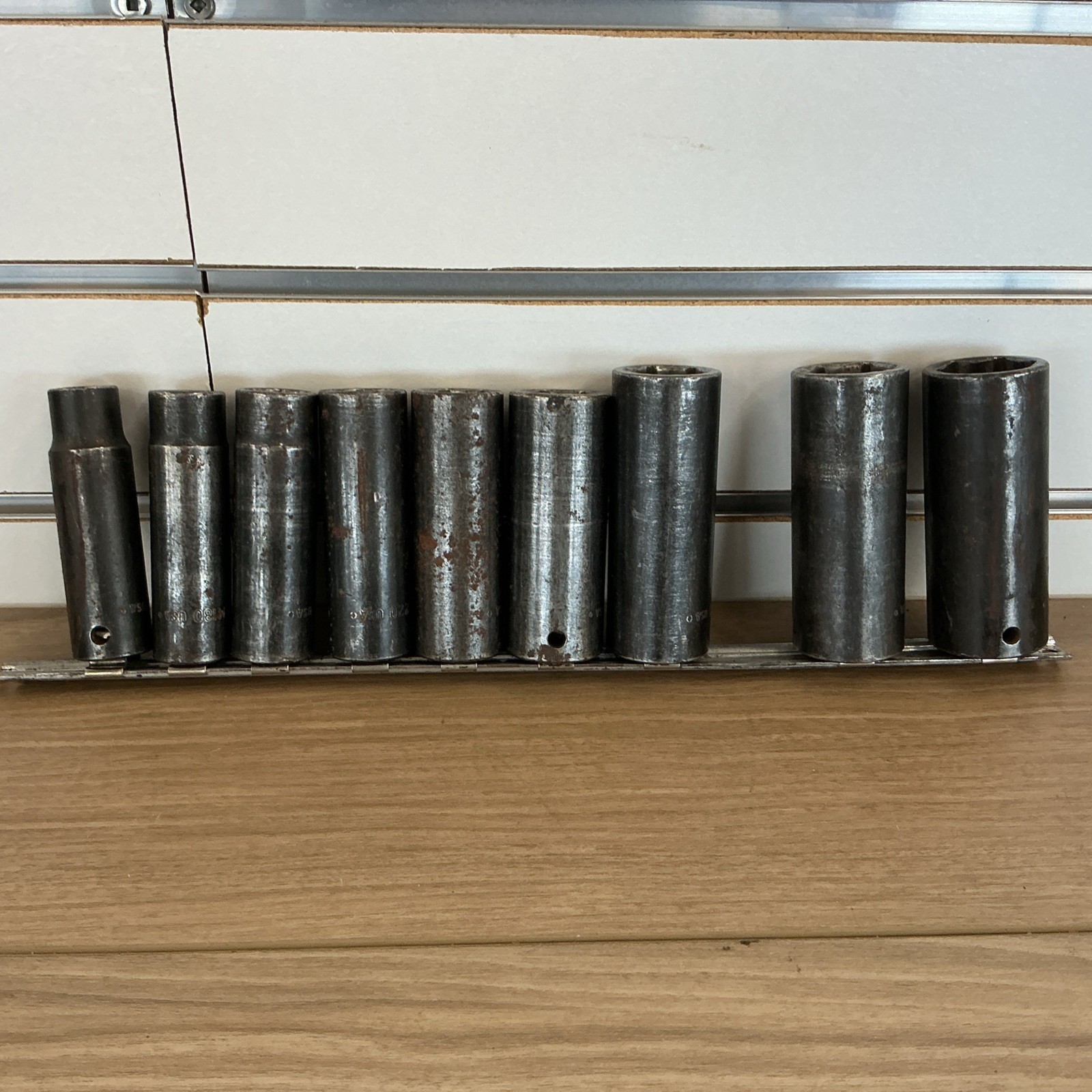 Snap On 1/2″ Drive SIM 160-320 Deep Impact Sockets 1/2″ to 1″ 9 Pc Set 6 Point