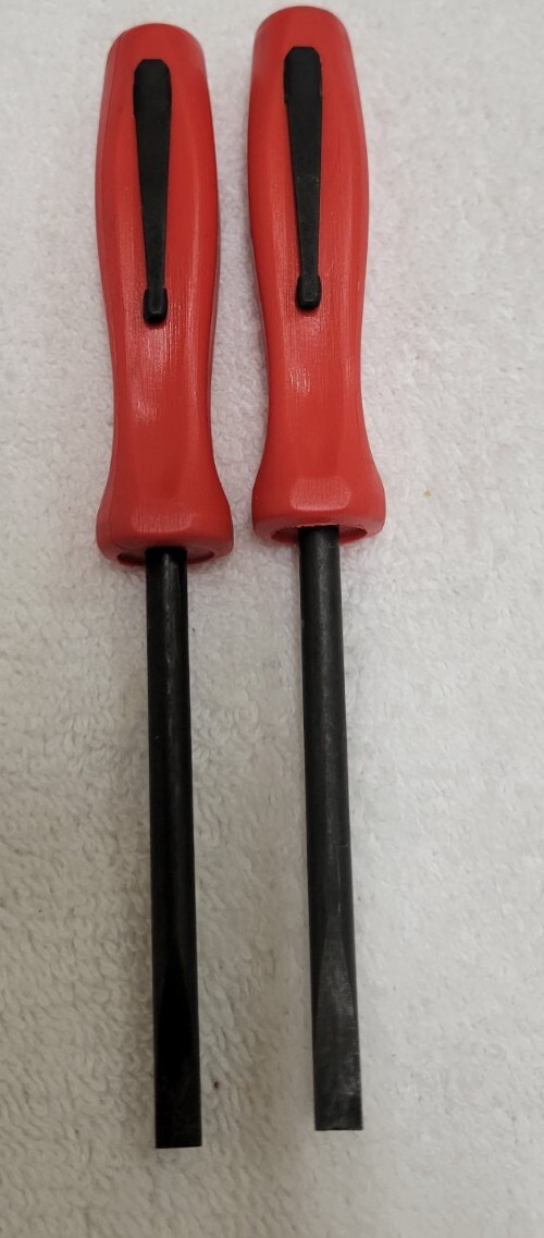 Snap-on Tools PBMB5 PBMS5 Red 5″ Angle & Straight Mini Pocket Prybar Set «New»
