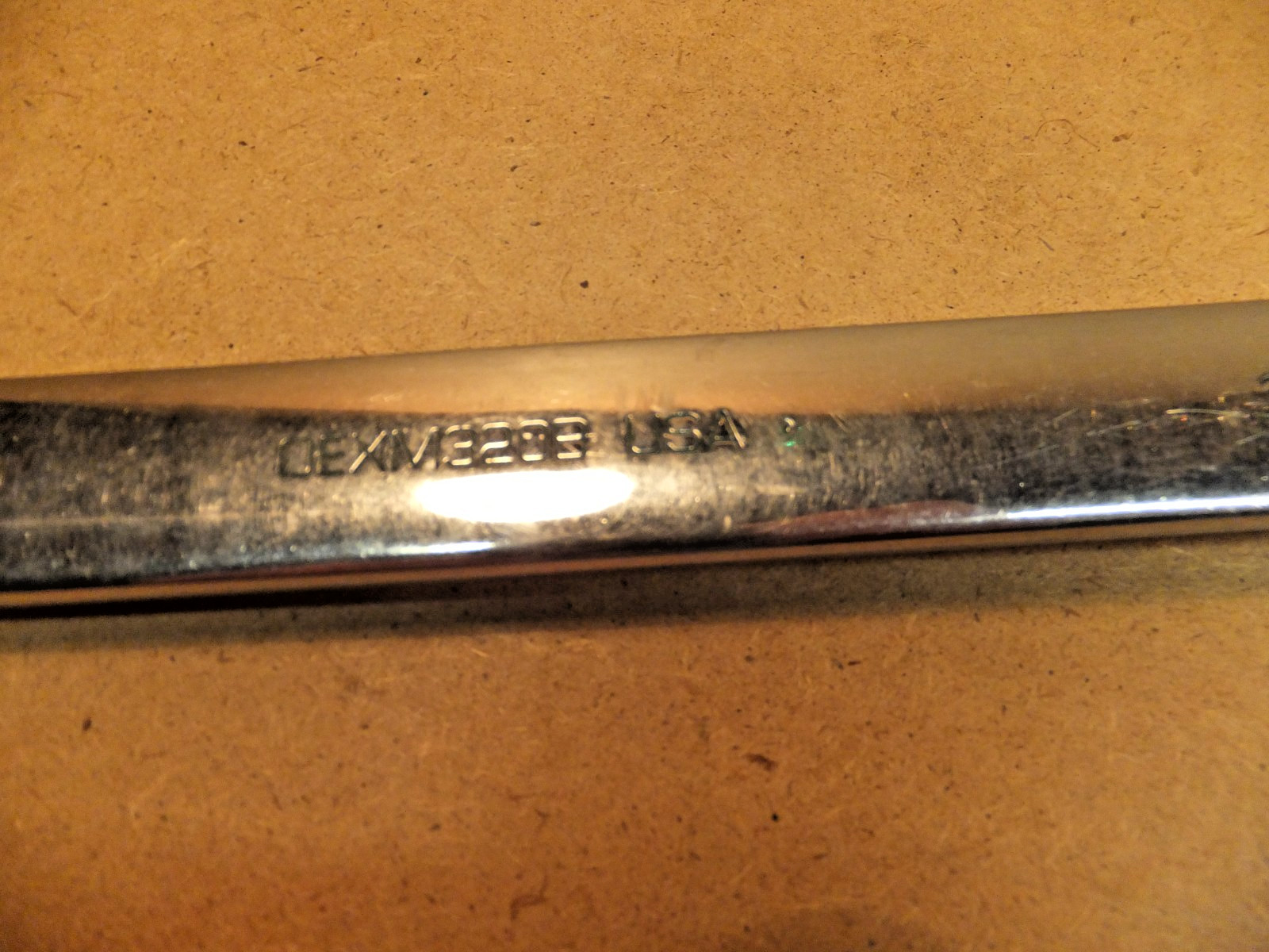 Snap-On tools 32 mm combination wrench flank drive OEXM320B 12 point USA metric