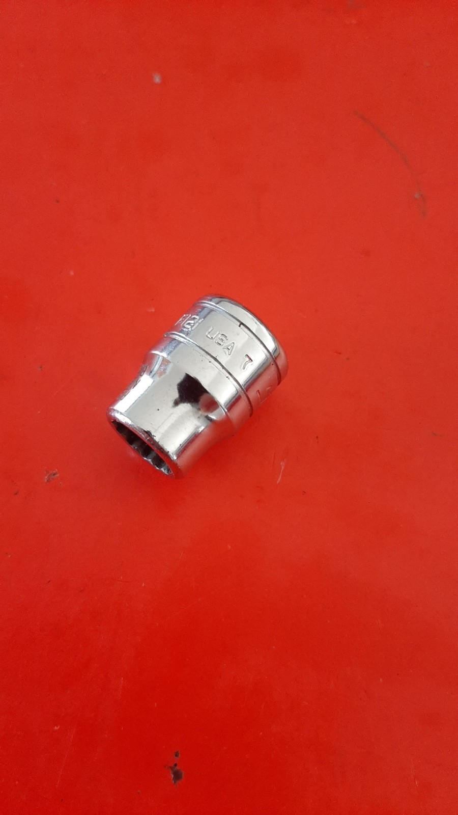 Snap-on Tools F121 3/8″ Shallow Socket 3/8″ Drive 12pt Point USA Engraved 325