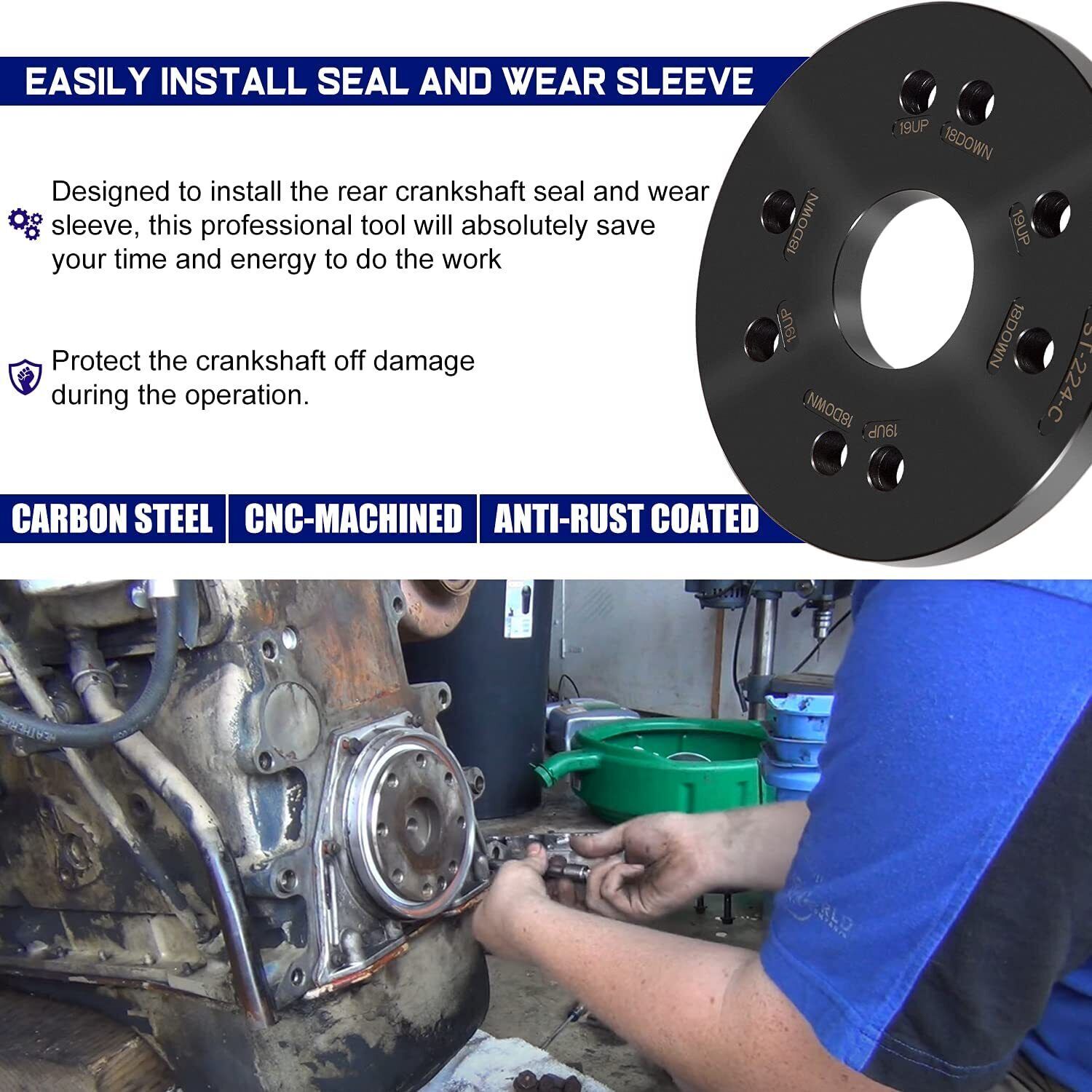 For Cummins 3.9/5.9/6.7L Rear Crankshaft Seal Wear Sleeve Installer Tool ST-224C