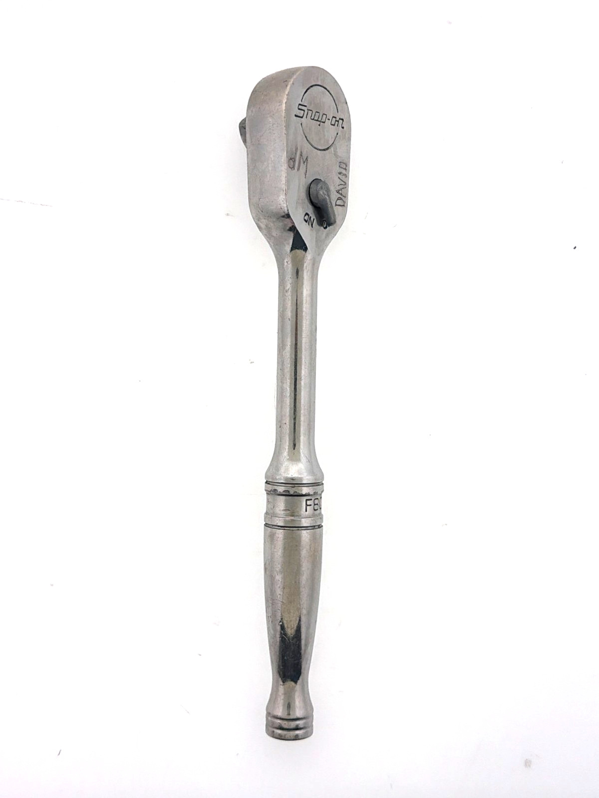 Snap On Tools 7.5″ Long Ratchet 3/8″ Drive Chrome Handle F80 Made in USA