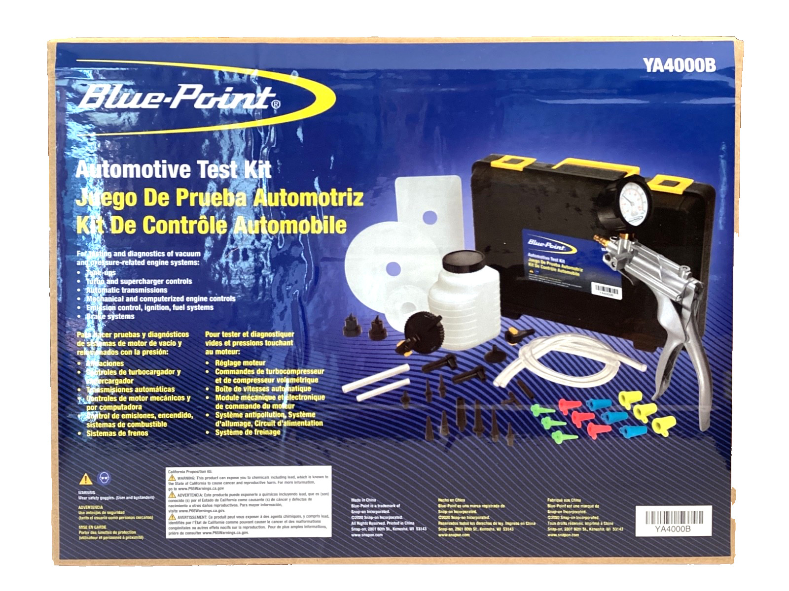BLUE POINT By SNAP ON NEW Automotive Vacuum And Pressure Test Kit SEALED YA4000B