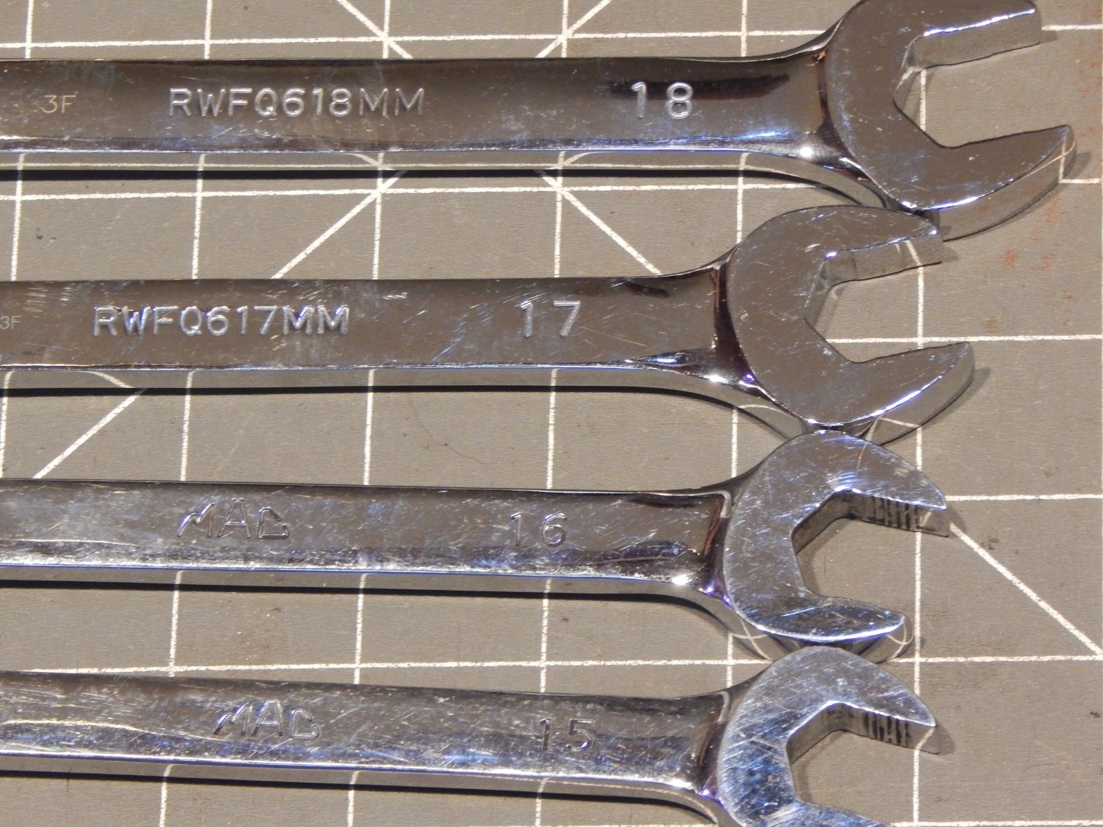 Mac 11Pc Metric Double Flex Ratcheting Wrench Set 9MM 19MM 6Pt Ratchet RWFQ