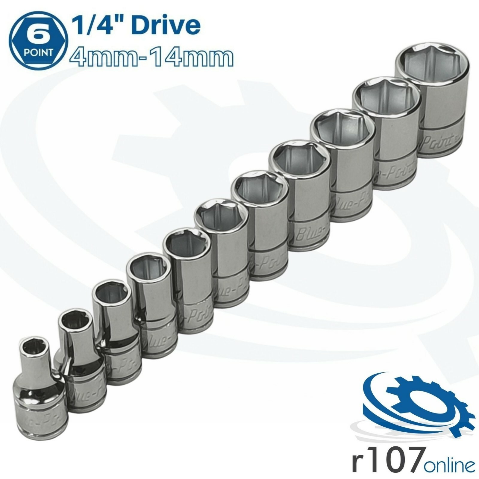 Blue Point 1/4″ Shallow & Deep Sockets 4mm-14mm – As sold by Snap On