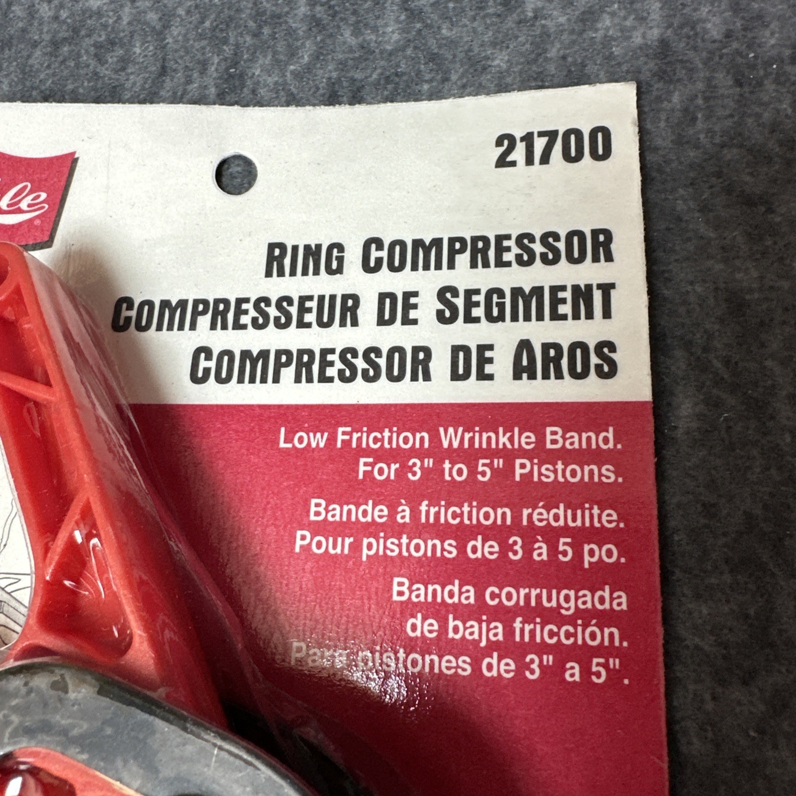 Lisle 21700 Low Friction Wrinkle Band Ring Compressor For 3″ To 5″ Pistons