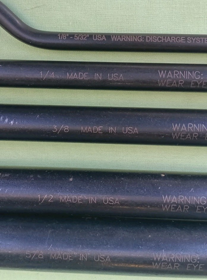 Lisle 5pc Air Line Disconnect Tool Set (42400) Used 1/8 Through 5/8