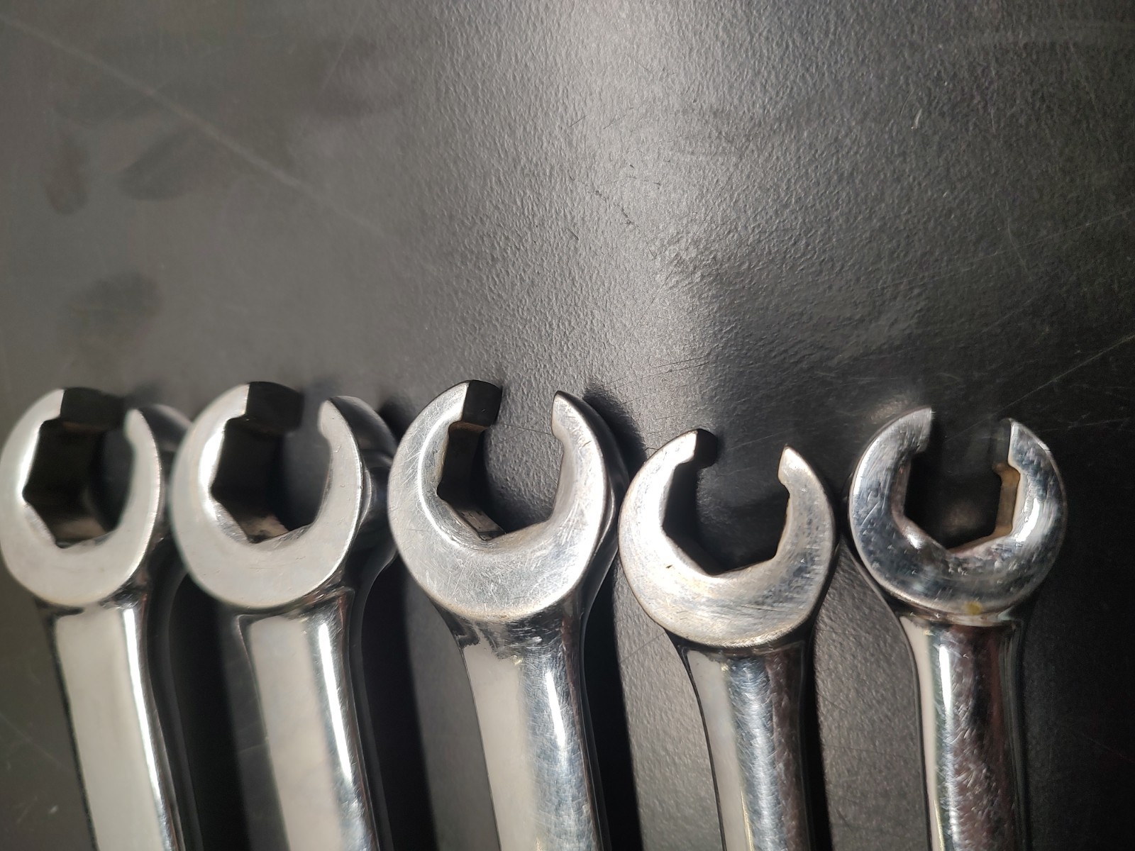 Snap On 5 pc Set 6-Point SAE Open-End/ Flare Nut Wrench Set (3/8-5/8″)
