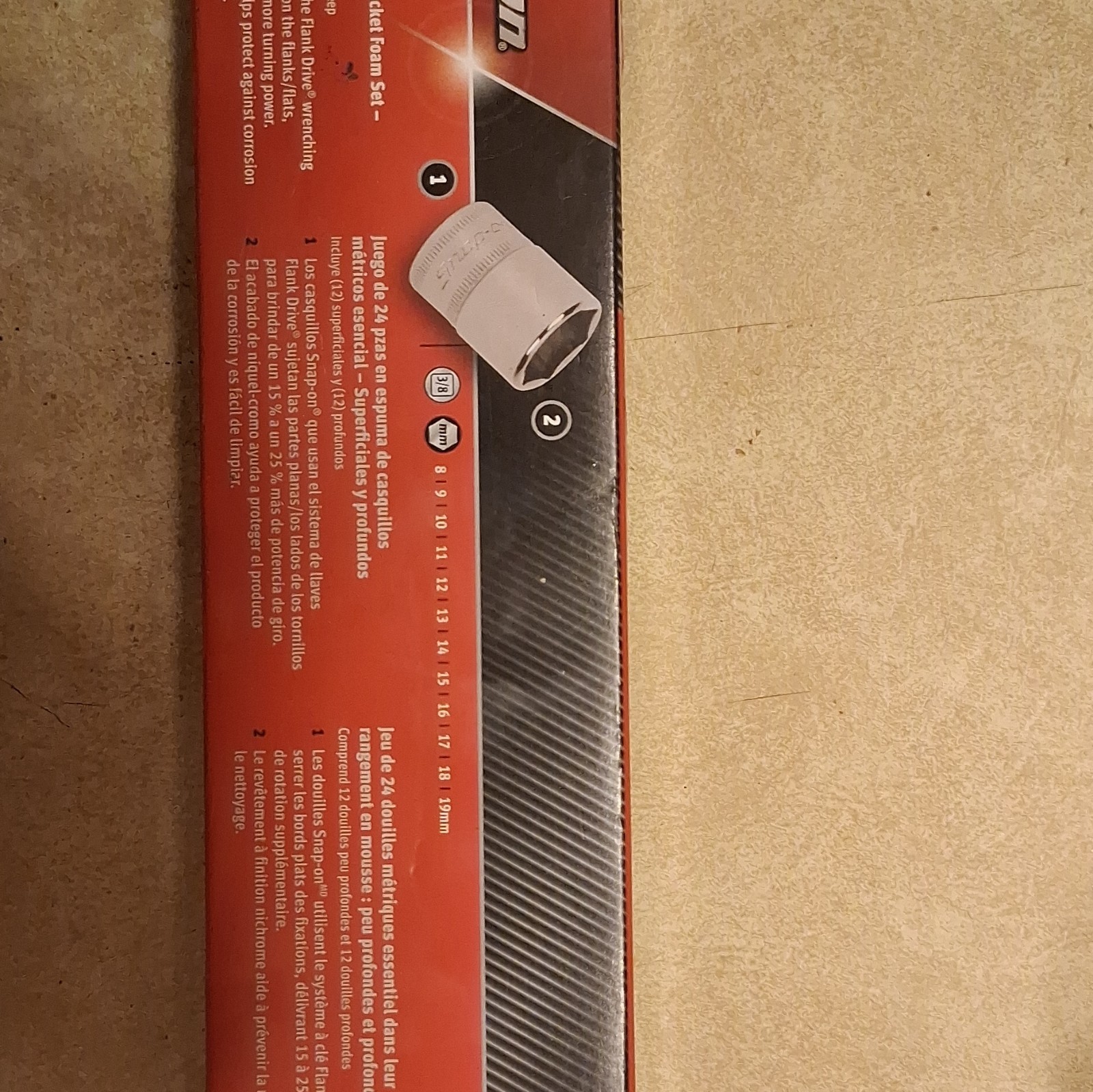 Brand New Snapon 24pc Metric Socket foam Set Shallow And Deep Never Been Used