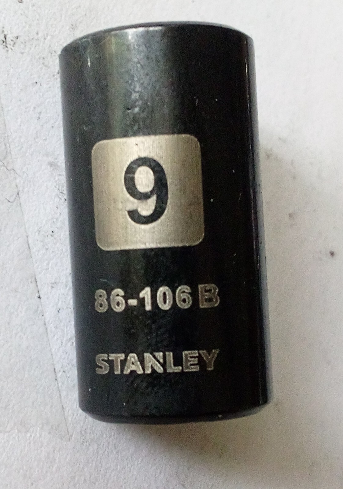 Stanley 9 mm x 1/4″  Standard Socket 86-106B Black Chrome 6 Pt Free Shipping
