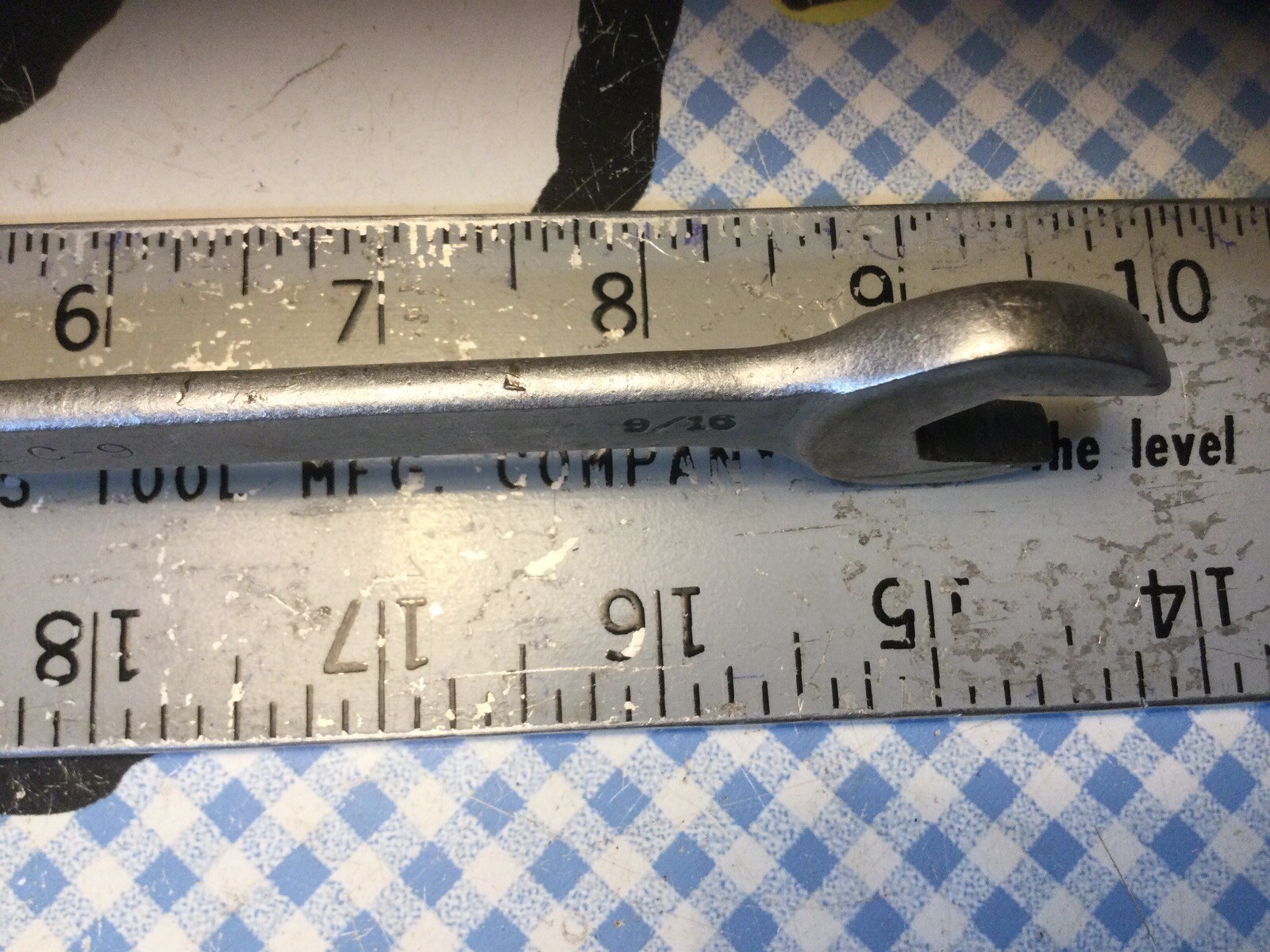 Rare Vanadium Tool Co. Combination Wrench 9/16″ SAE CL-9 6 Point Stamped LC-9