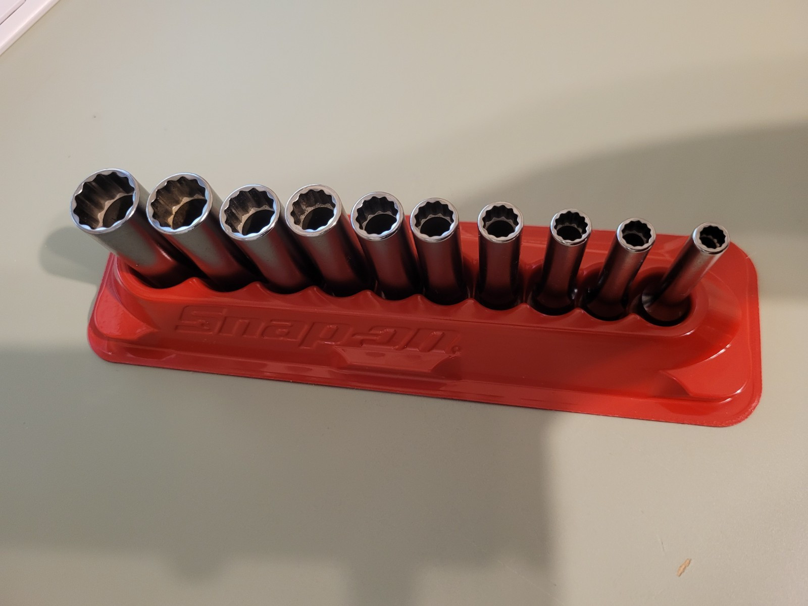 Snap-On 10 PC 1/4″ Drive 12-Point SAE Flank Drive® Deep Socket Set (3/16-9/16″)