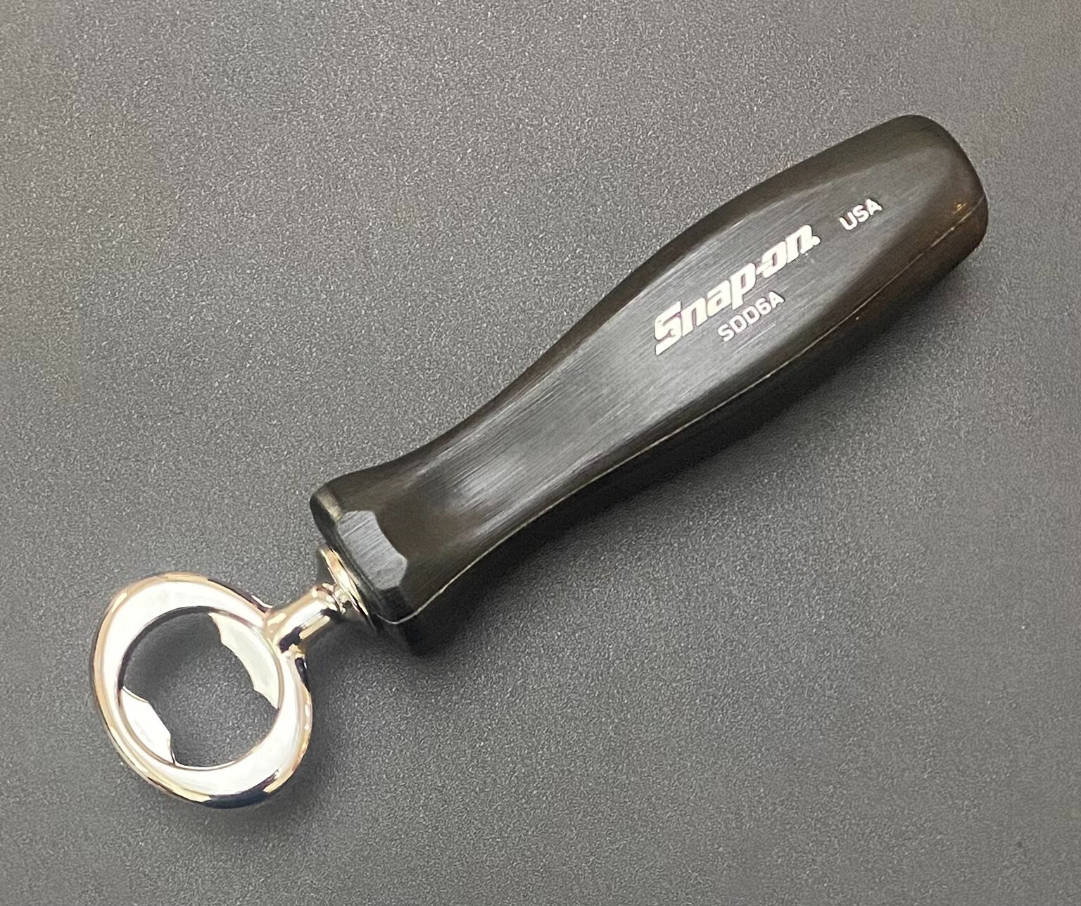 Snap-On Bottle Opener [ Seller’s Creation ] Chrome Opener Black Handle