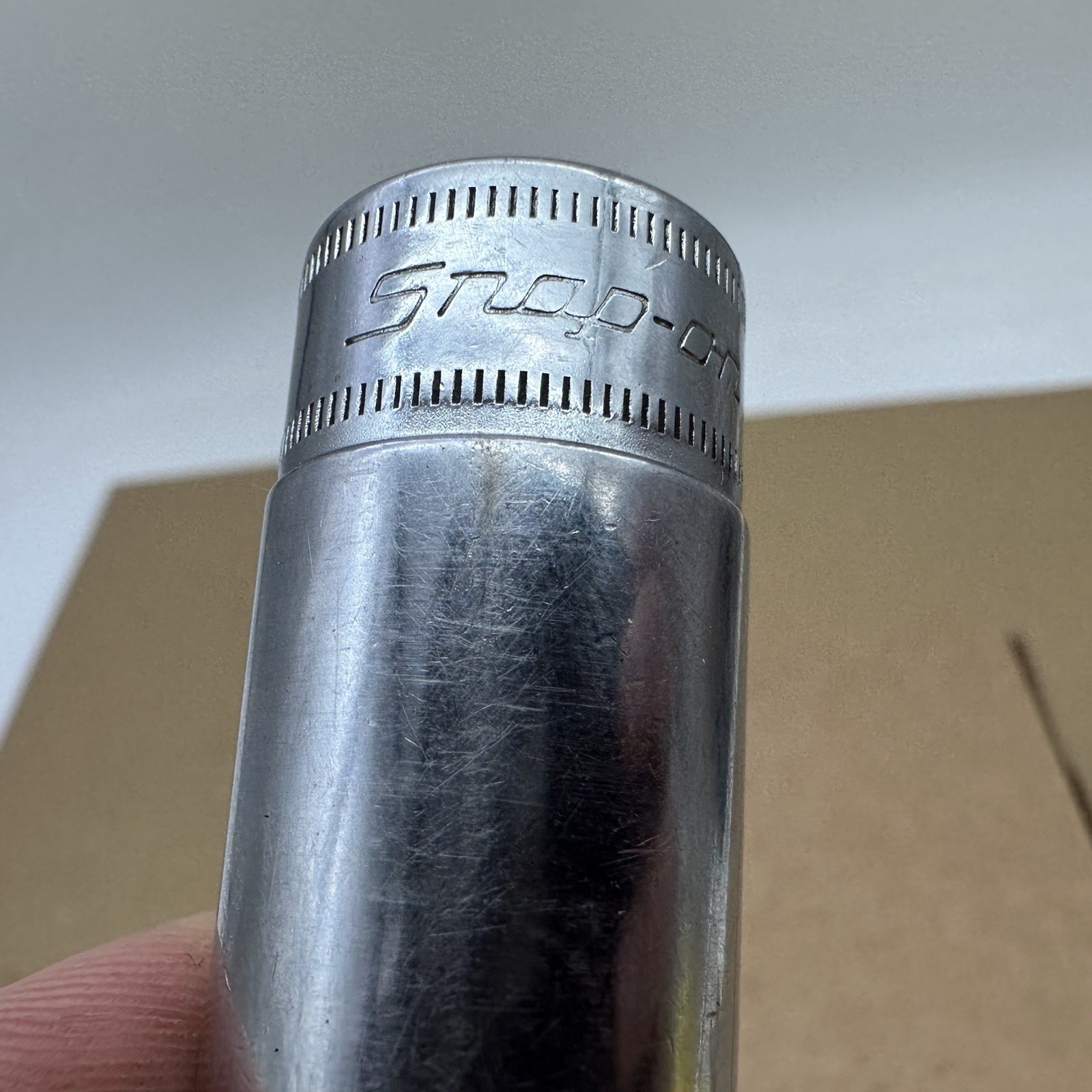 Snap-On #SFSM17 17MM Metric Deep Chrome Socket 3/8″ Drive 6PT Made In USA VGUC