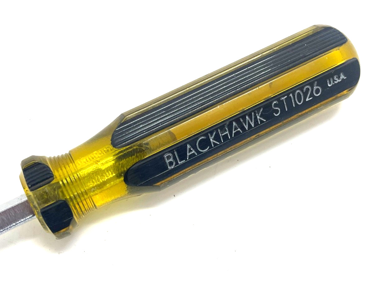 VINTAGE BLACKHAWK TOOLS 5/16” SLOTTED x 6” SCREWDRIVER, SQUARE SHANK ST1090, USA