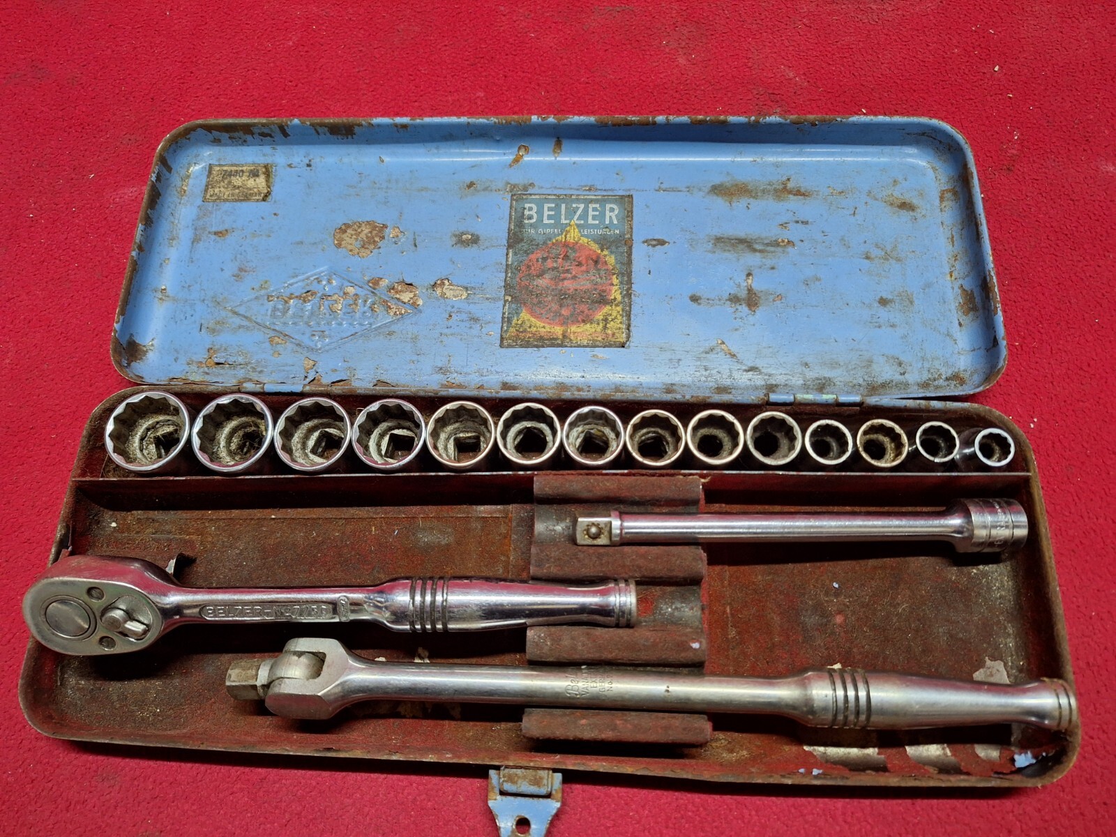 Belzer 7440 Socket Set Industrial Quality Tool 1/2