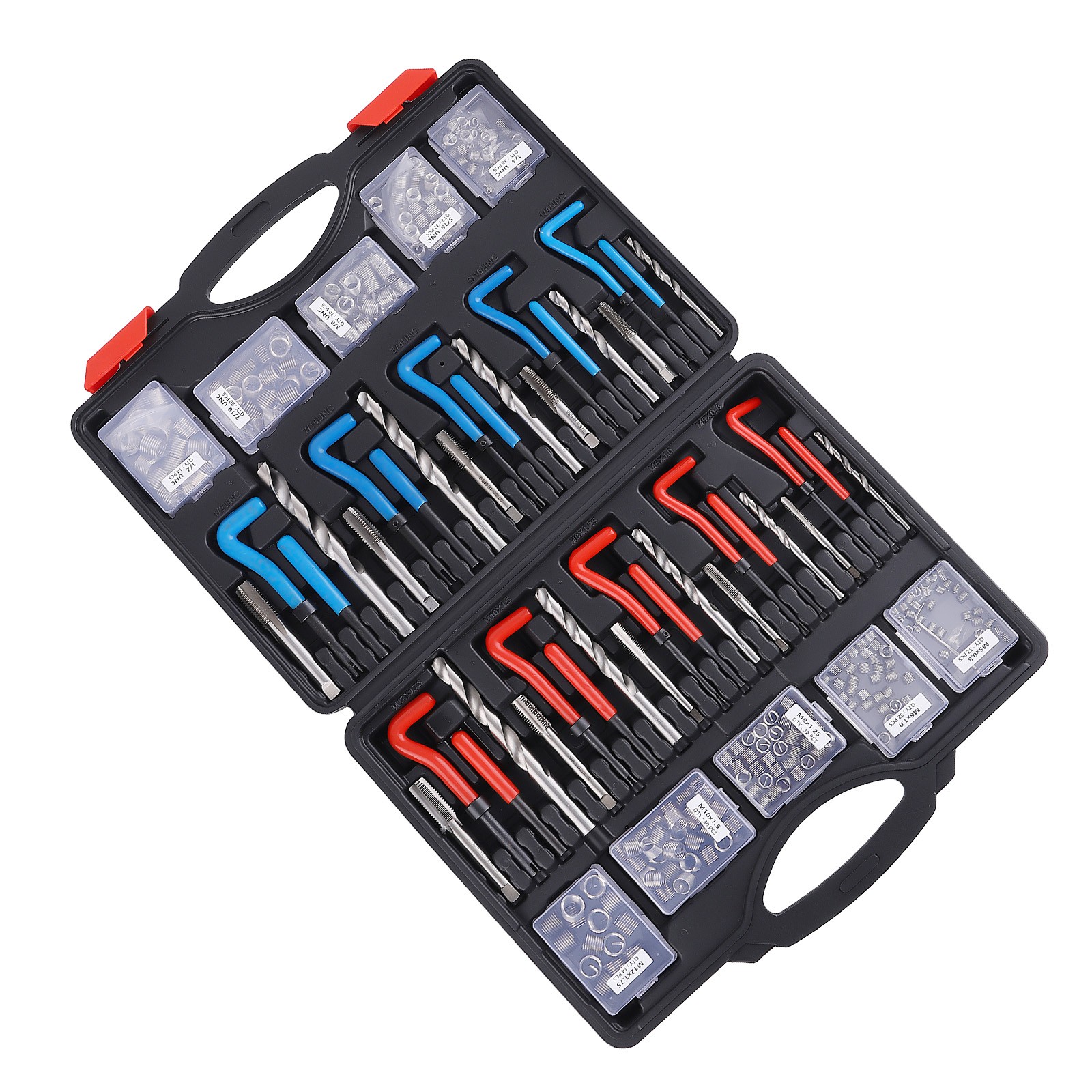 Helicoil Thread Repair Kit Inserts Breaking Pin Tool set Screw Taps Drill Bits