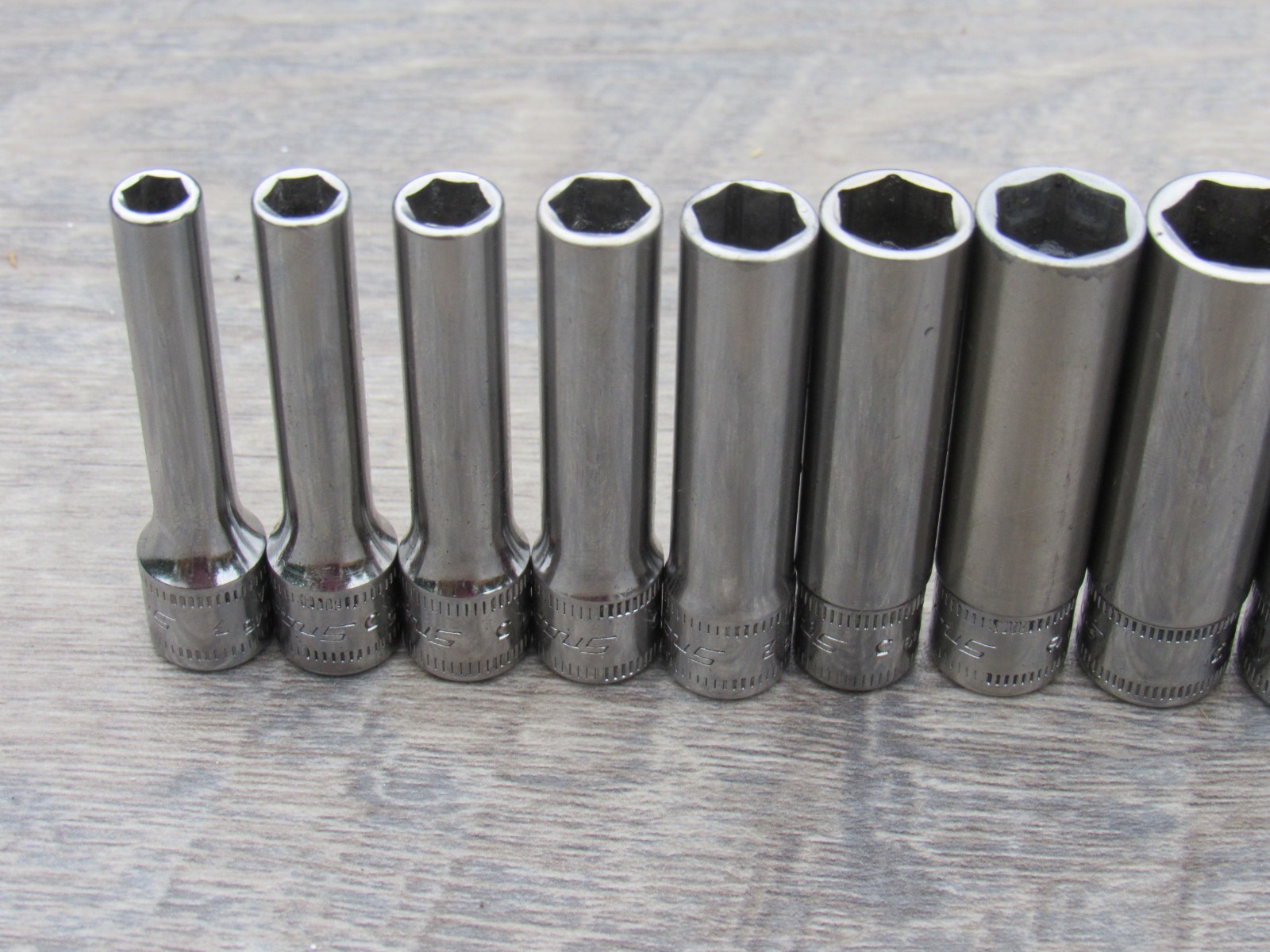 SNAP ON 12 PC 112STMMY 1/4″ METRIC 6 PT DEEP SOCKET SET 5MM – 15MMSTMM5 – STMM15