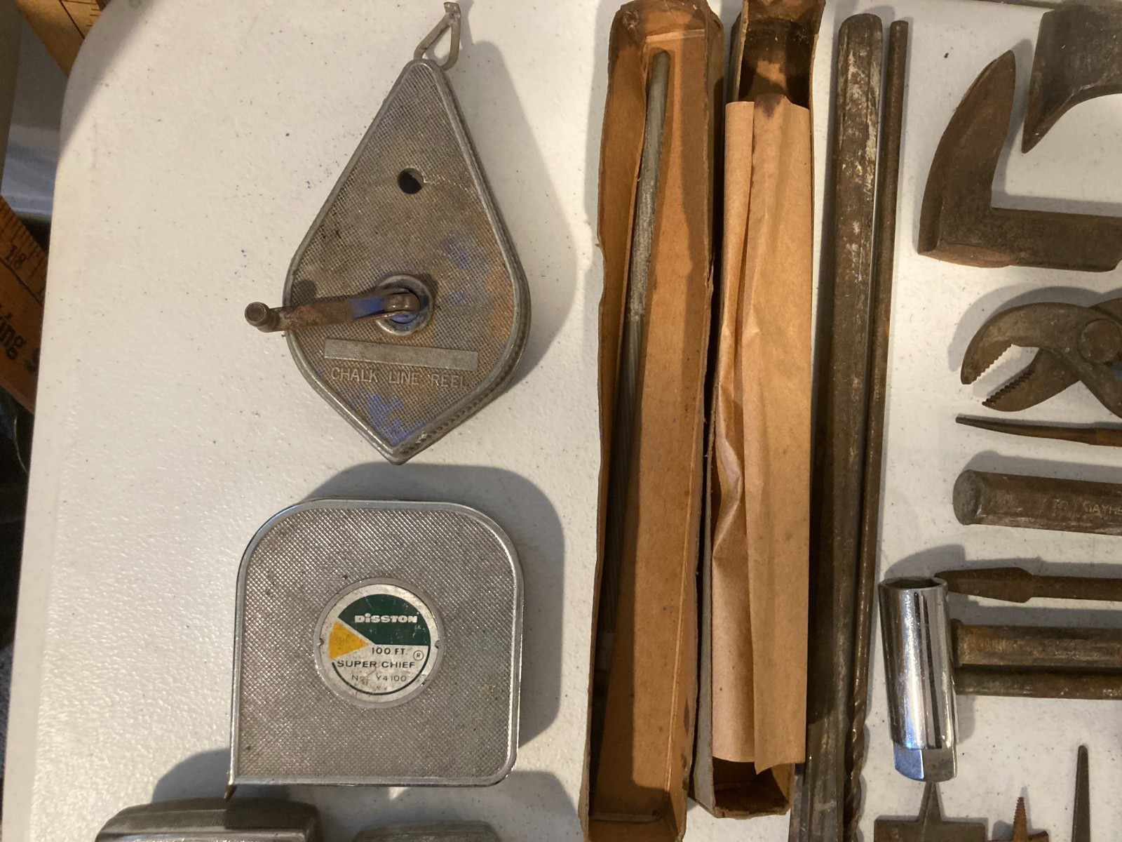 Vintage Tool Lot w/ Master Mechanic Metal Toolbox Wrenches Files