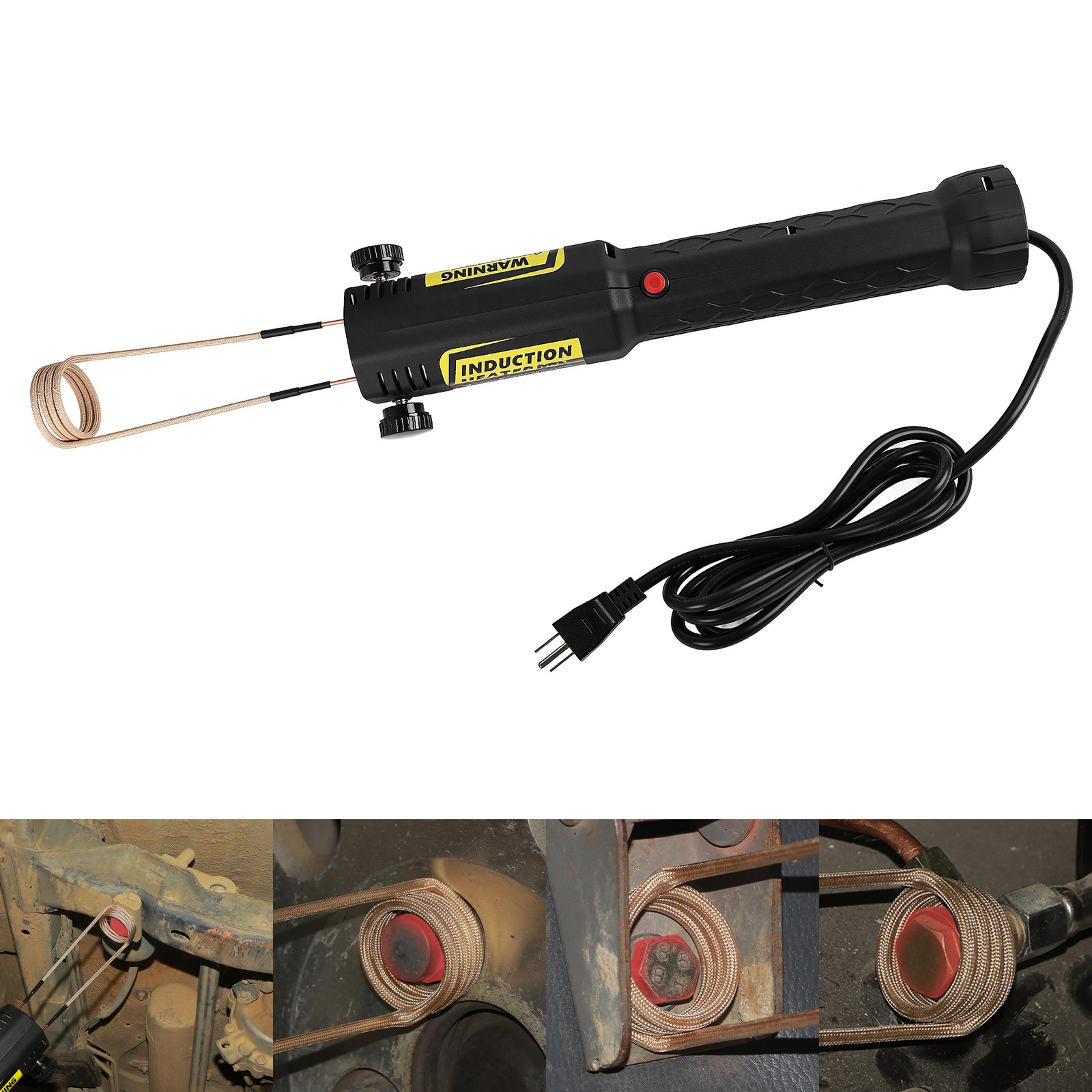 Magnetic Induction Heater Kit 1100W for Automotive LED Light Tools Free Coils