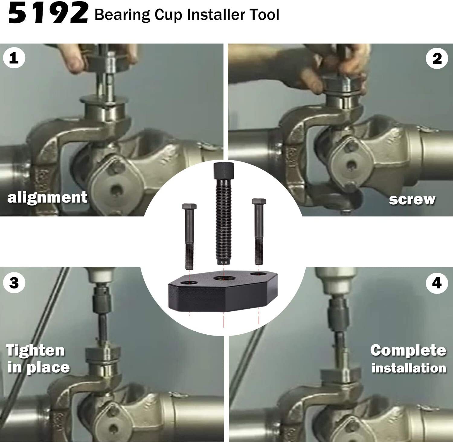 Class 6-8 Heavy Duty 10102 Universal U Joint Puller + 5192 Bearing Cup Installer