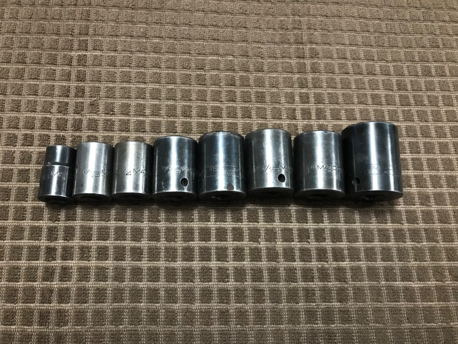 8 Pc Matco Tools Professional 1/2″ Dr 6 Pt Impact 9/16 – 1-1/8″ Socket CP Series