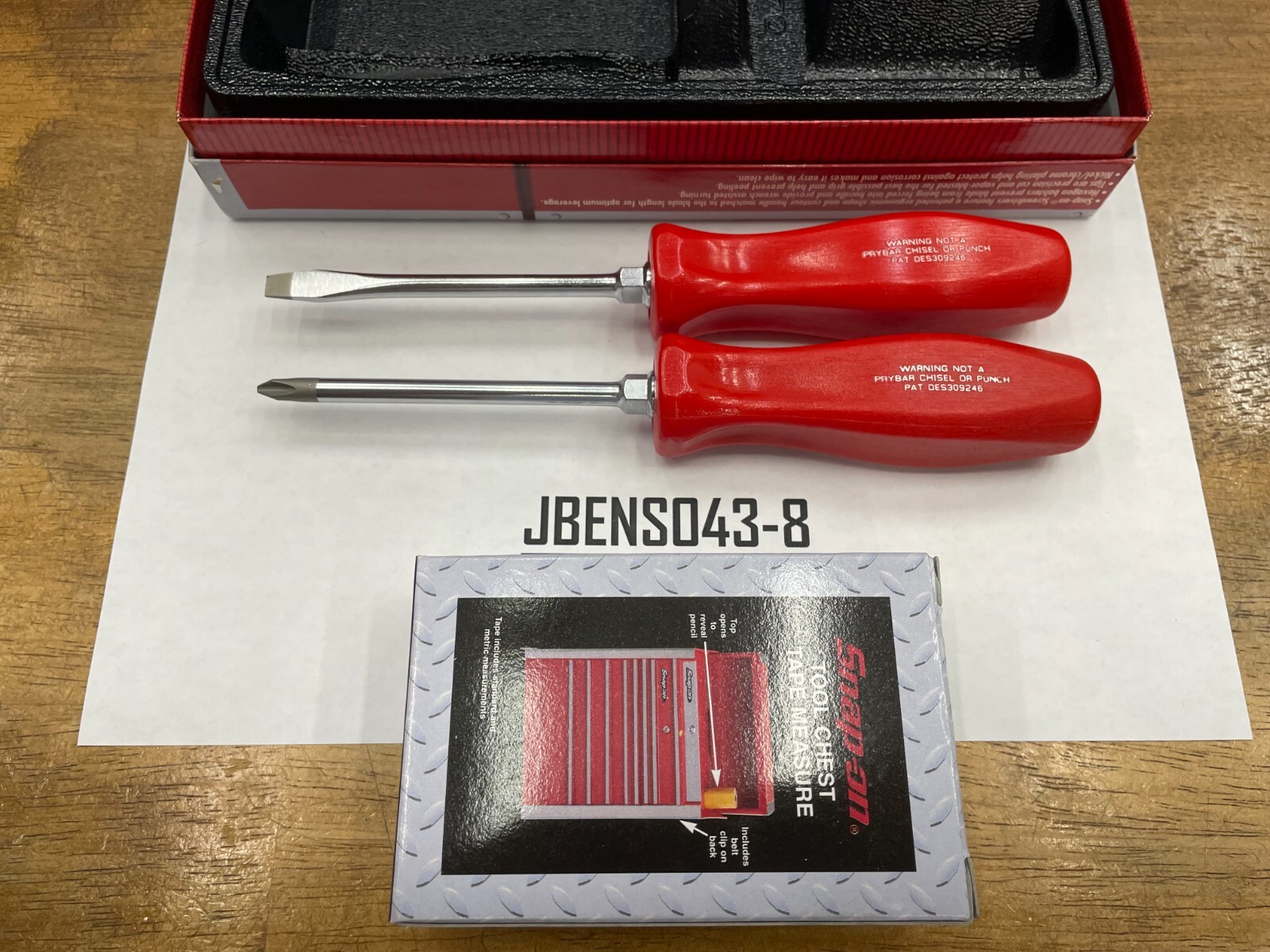 Snap-on Tools NOS RARE Limited Screwdriver Set & Tool Box Tape Measure SDDX20TMX