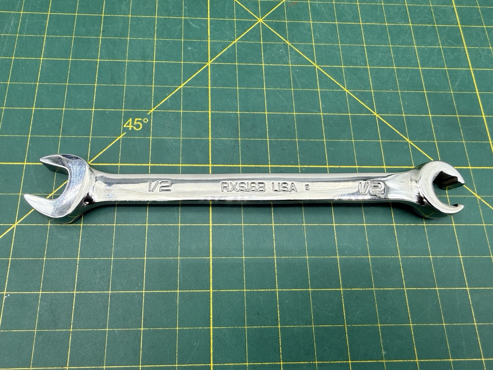 Snap-On Tools RXS16B 1/2″ 6 Point SAE Open-End/Flare Nut Wrench USA – NEW!