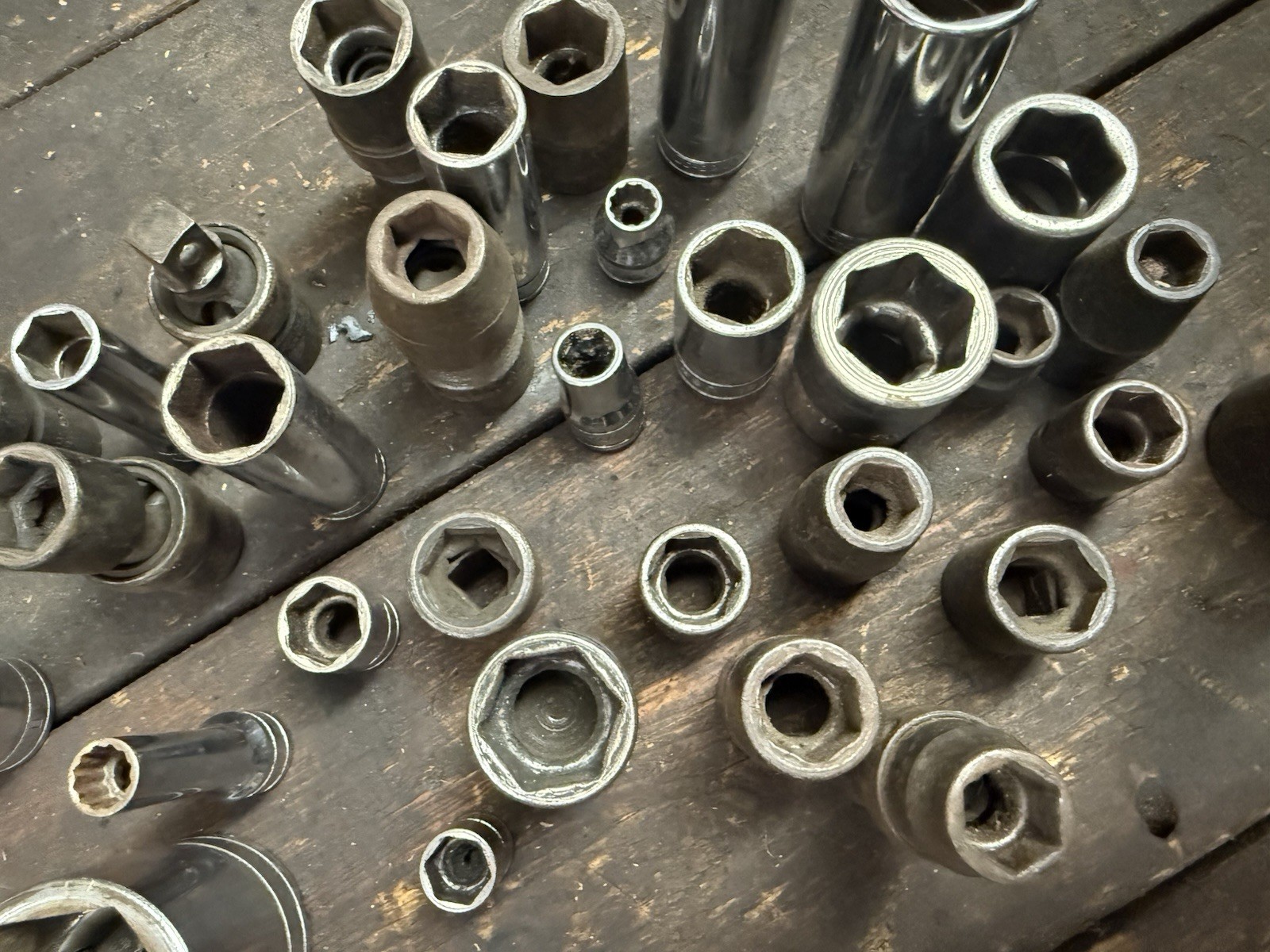 Snap-on Socket Lot 35pc Mixed Sizes SAE Metric Vintage USA Tools Mechanic Set Bu