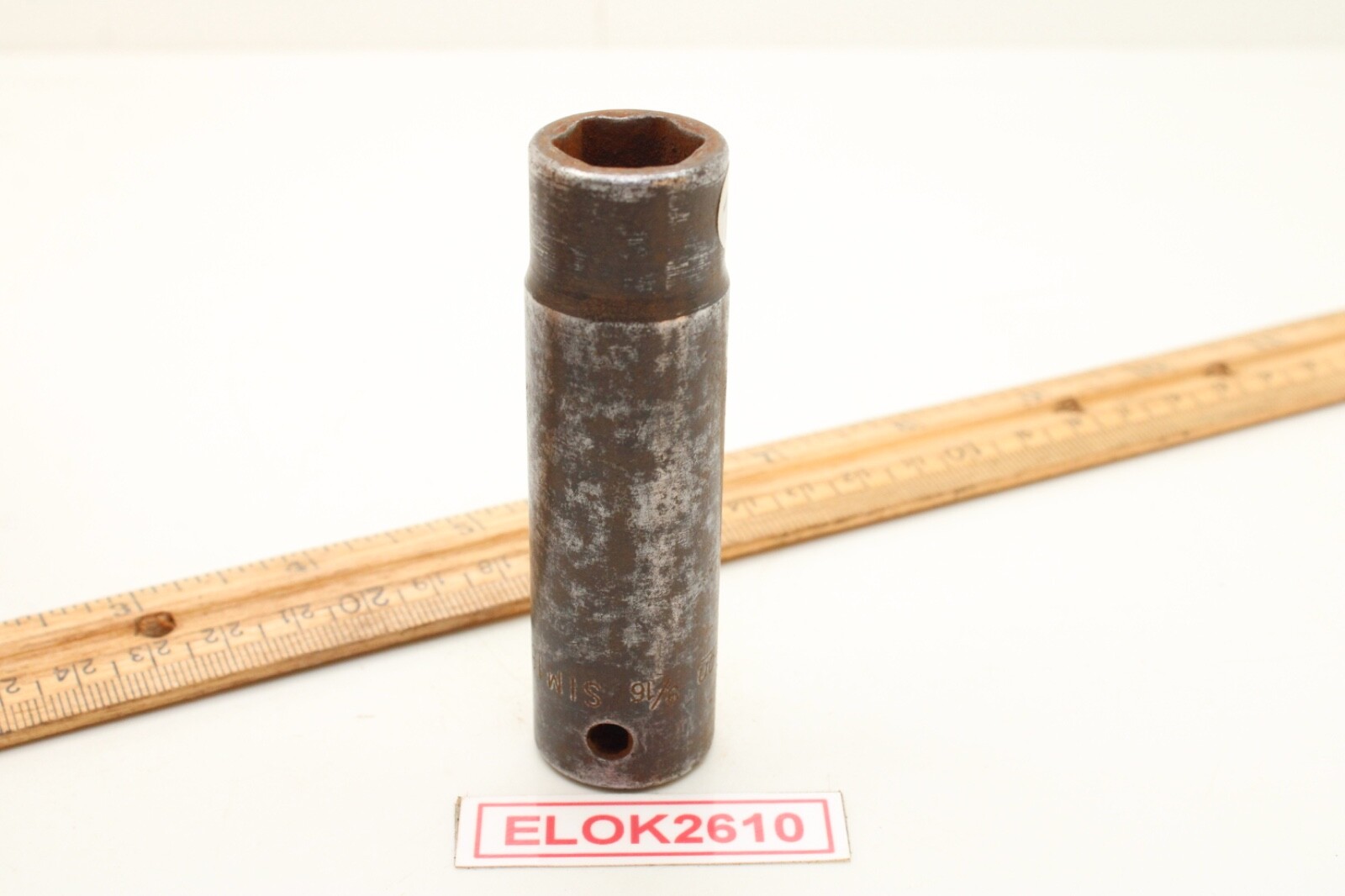 Snap-On Tools SIM180 1/2″ Drive 6 Point SAE 9/16″ Deep Impact Socket USA