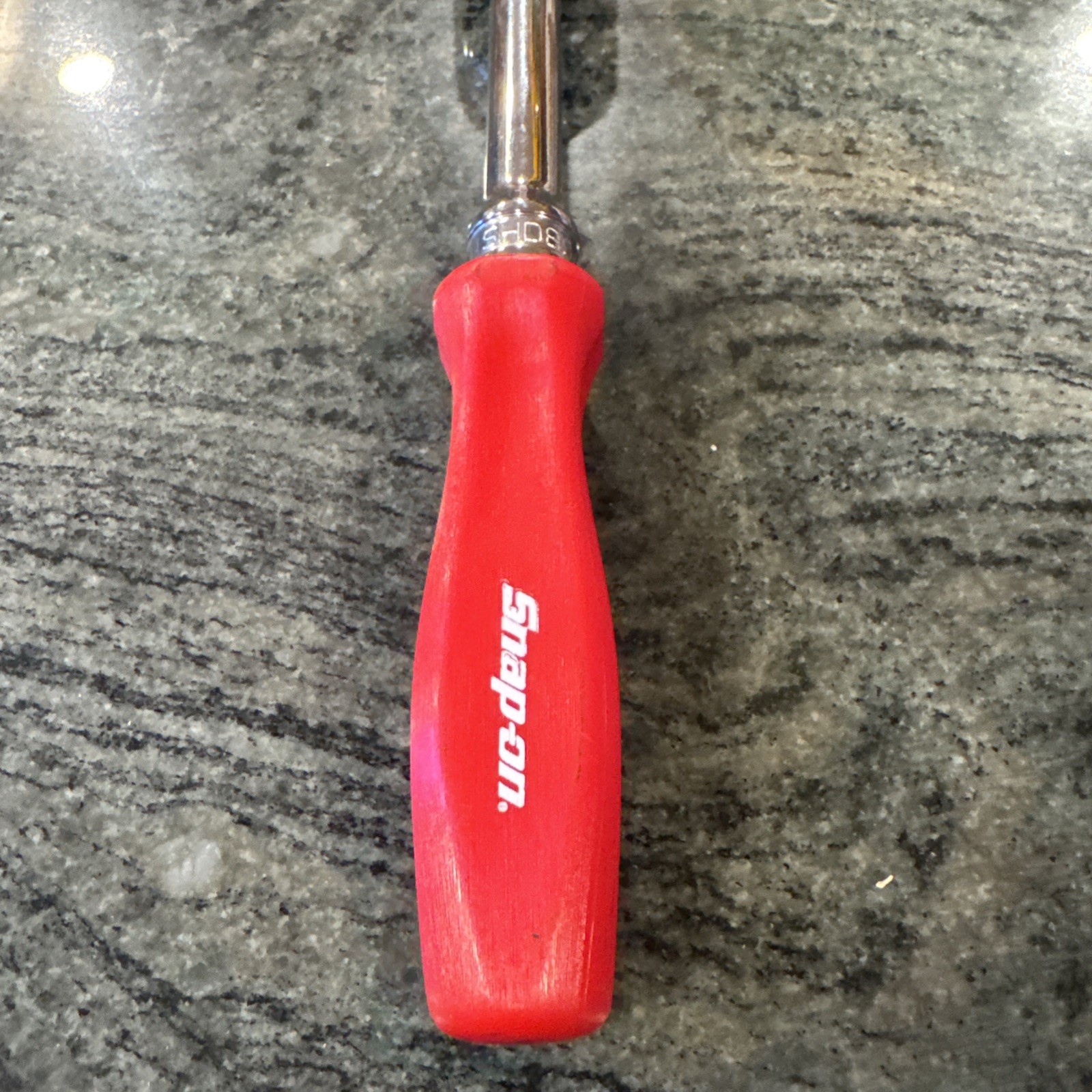 Snap On shd80a 1/2” drive hard handle long ratchet Red 11-5/8” long