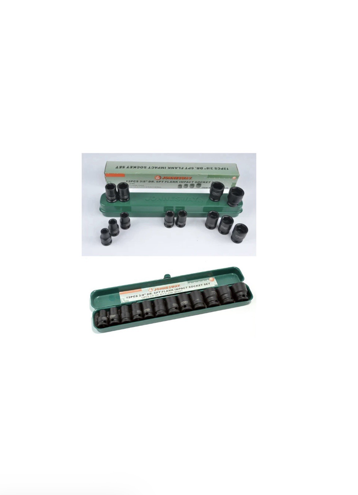 12 PCS. 3/8″ DRIVE 6 PT FLANK IMPACT SOCKET SET METRIC SIZE 8 – 19 MM