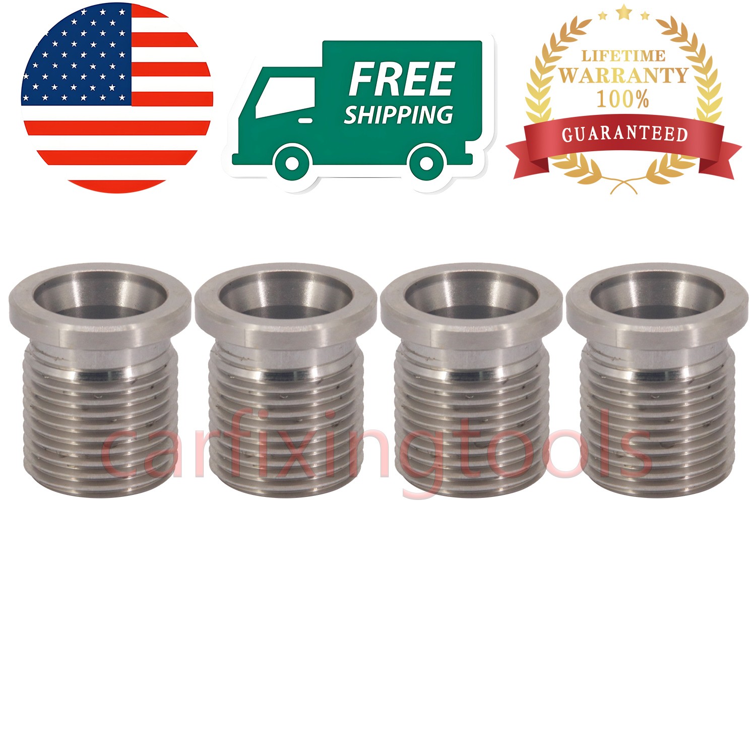 CAL389-100 14mm 4x Spark Plug Port Inserts For Ford Triton 4. 6L 5. 4L 6. 8 V-10