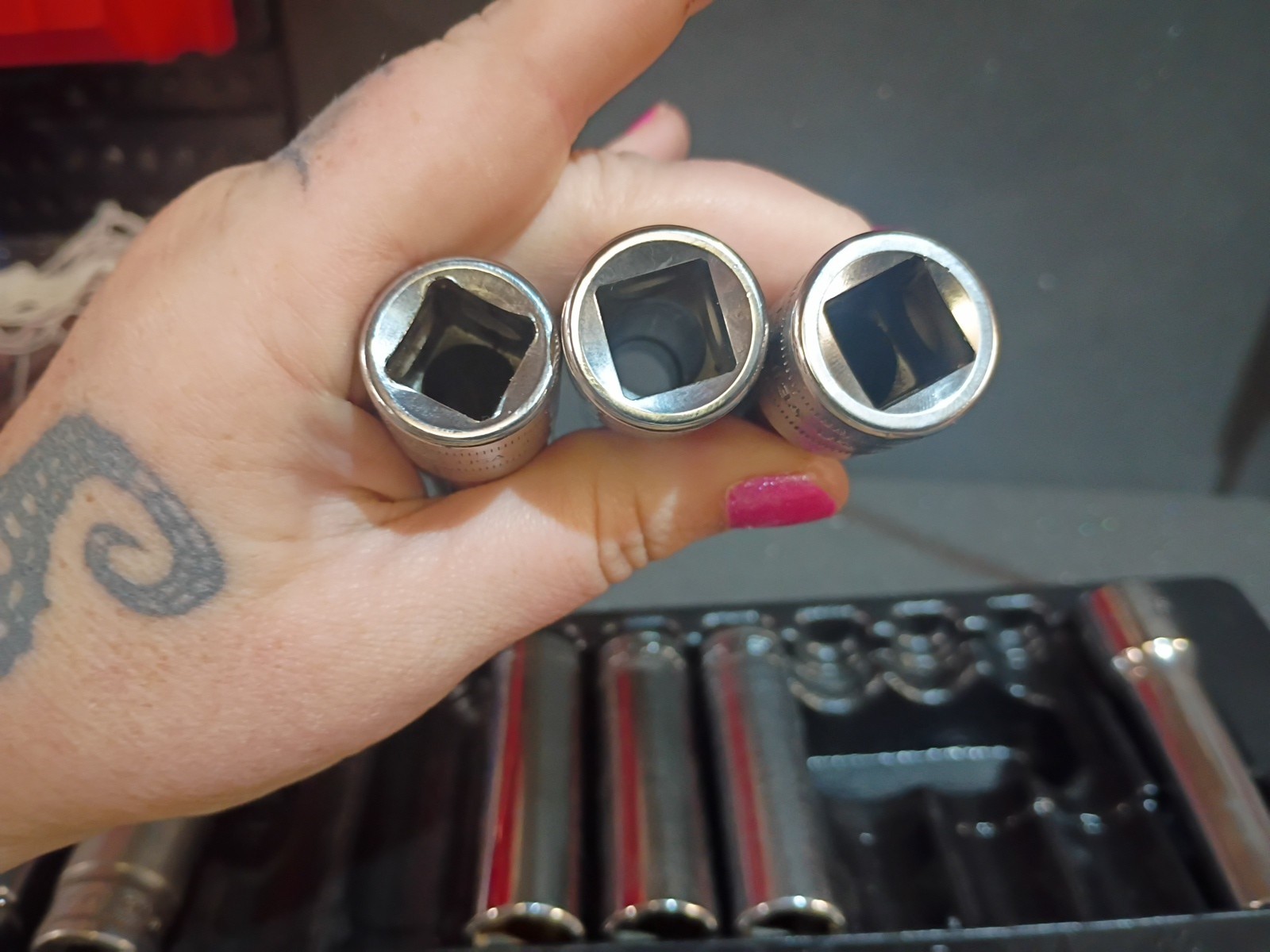 Snap On Tools TSM 1/2″ Drive 6-Point Metric Deep Socket Set Of 7 18mm – 12mm