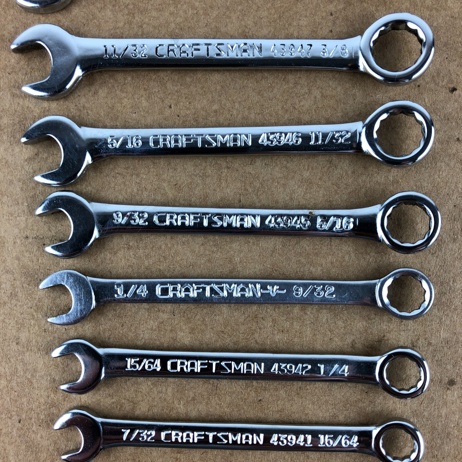 Craftsman USA Ignition Wrench Set 10 Pc Mini Midget 3/16 to 7/16 SAE 43561-43948