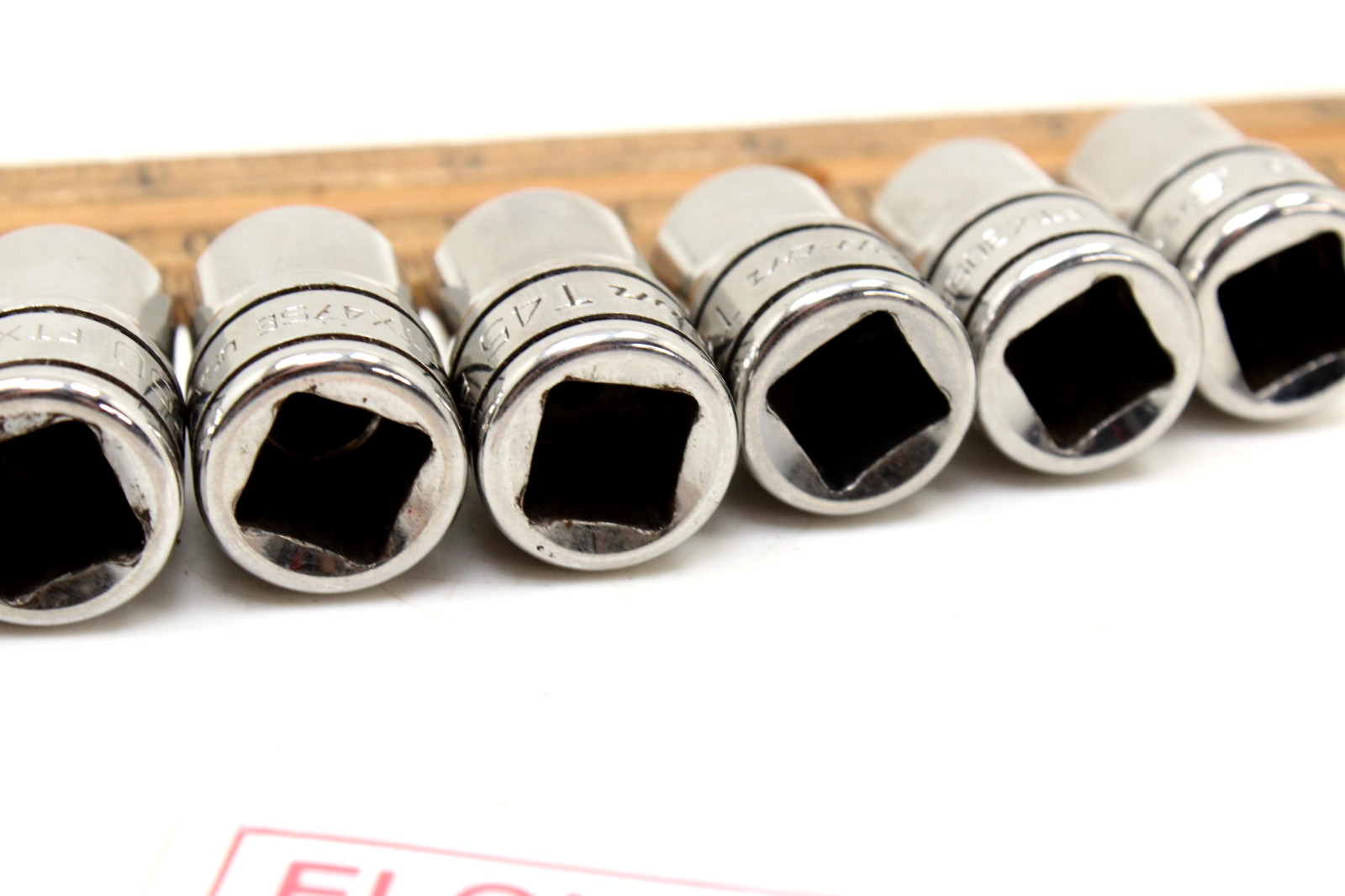 Snap-On FTX55SE-FTX27SE T55-T27 3/8″ Drive Torx 6 Piece Chrome Socket Set USA